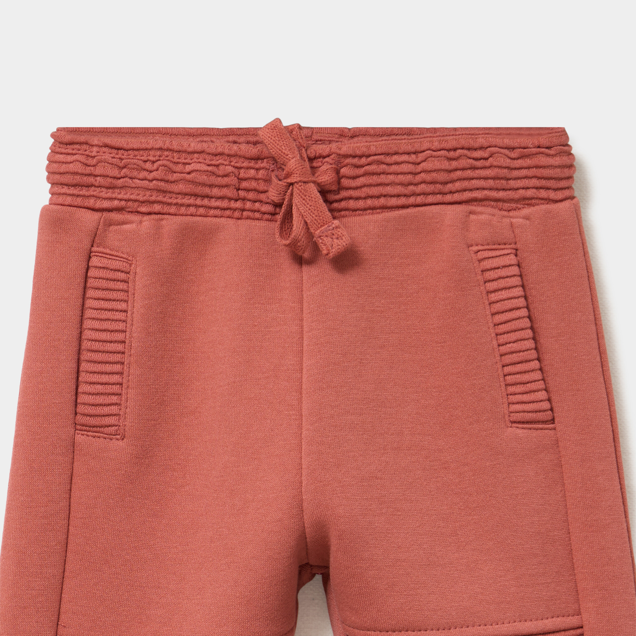 Pantalon de jogging molletonn&eacute; terracotta b&eacute;b&eacute; gar&ccedil;on