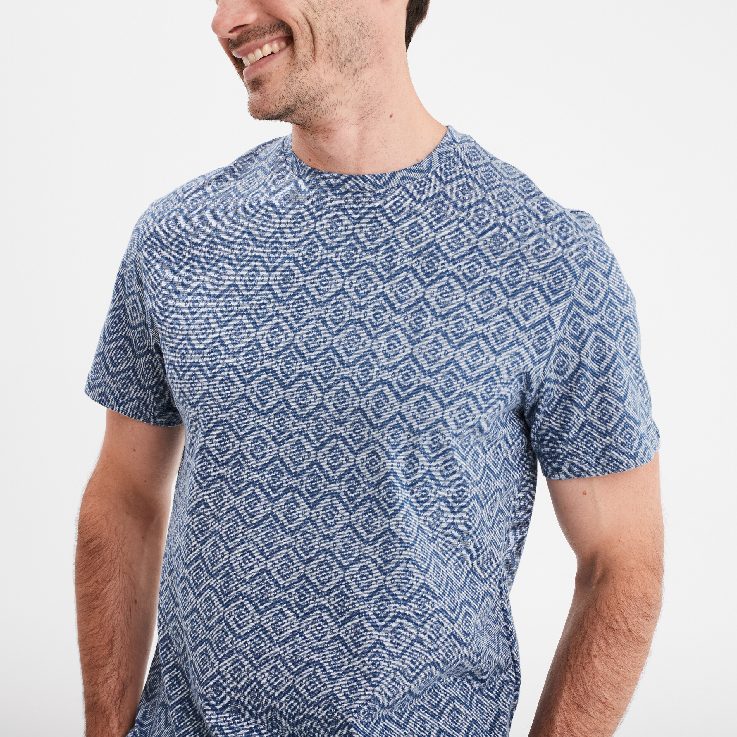 t shirt manches courtes col rond bleu marine homme T-shirt manches courtes col rond bleu marine homme