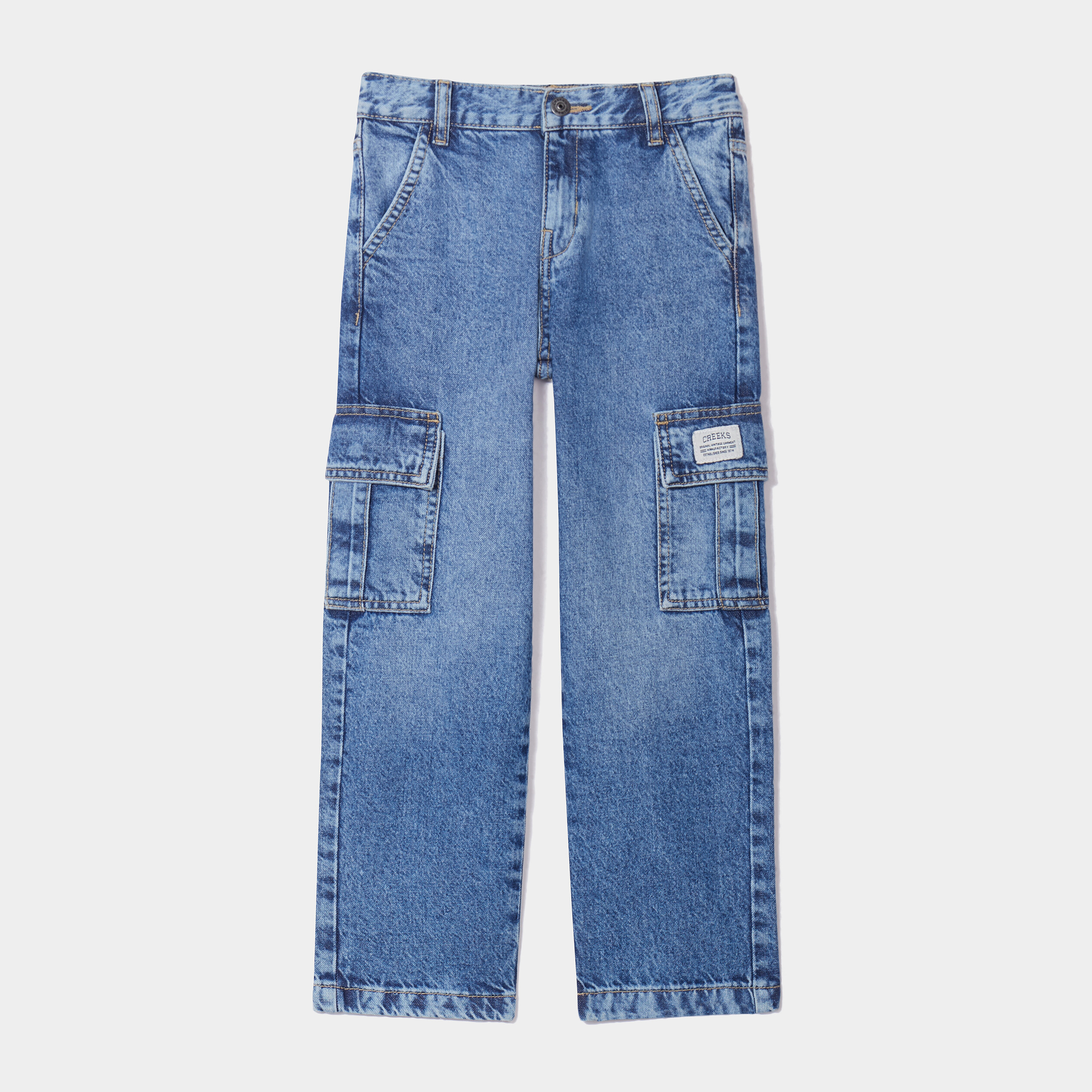 Jean Slim Pantalon Pour Ado Garcon Jeans Cargo Creeks Denim Double