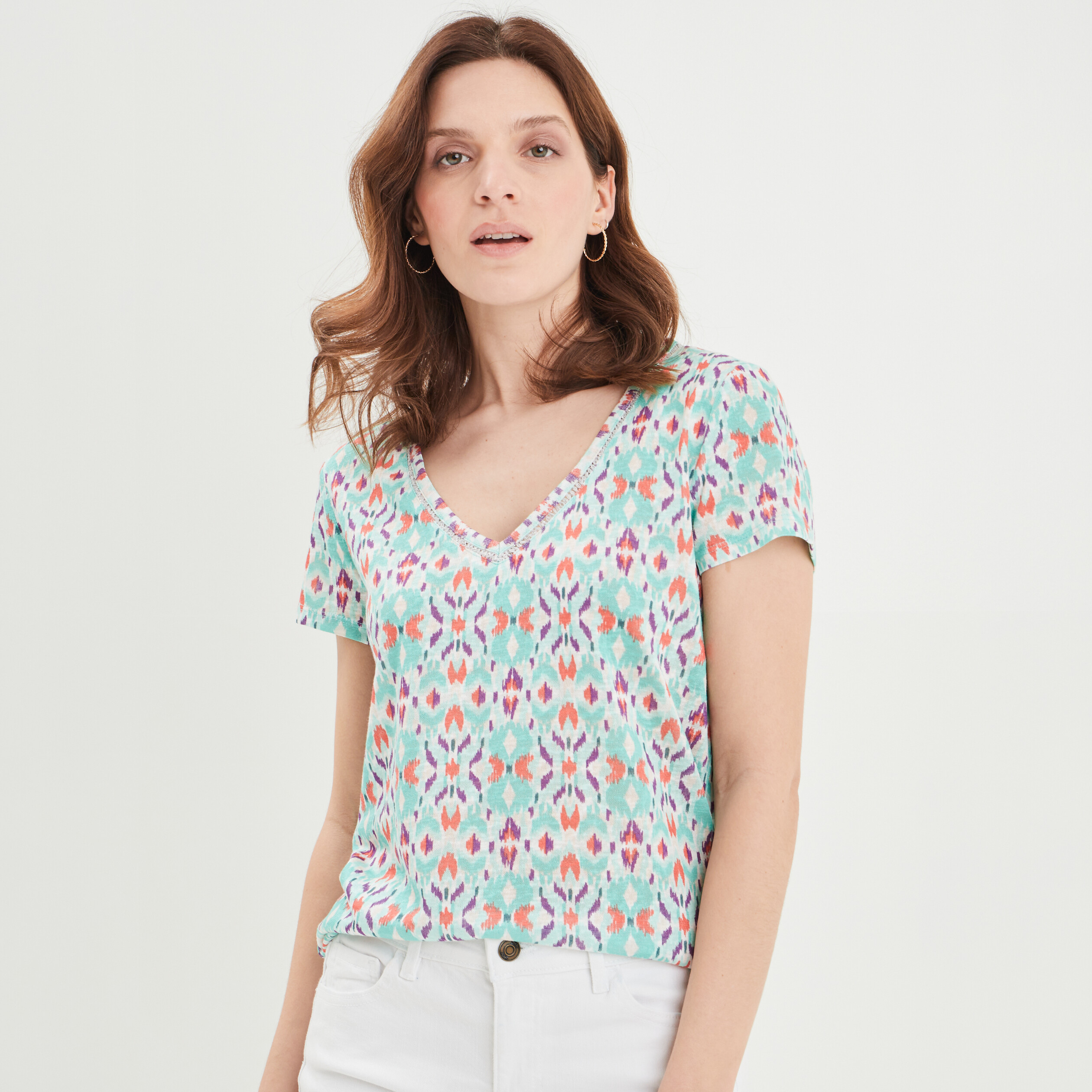 t shirt a manches courtes vert turquoise femme T-shirt à manches courtes vert turquoise femme