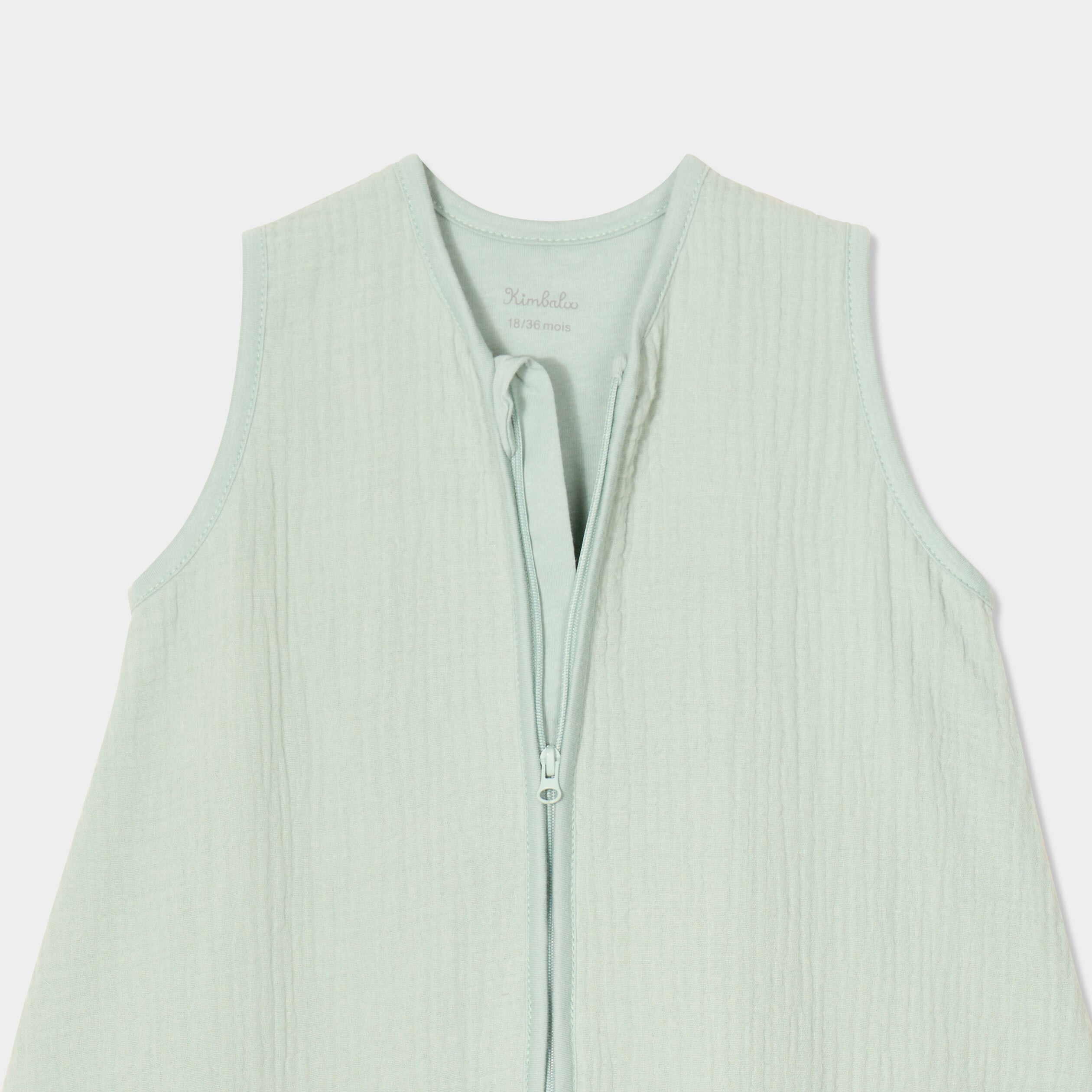 Gigoteuse gaze de coton ajustable TOG 1 vert clair b&eacute;b&eacute;