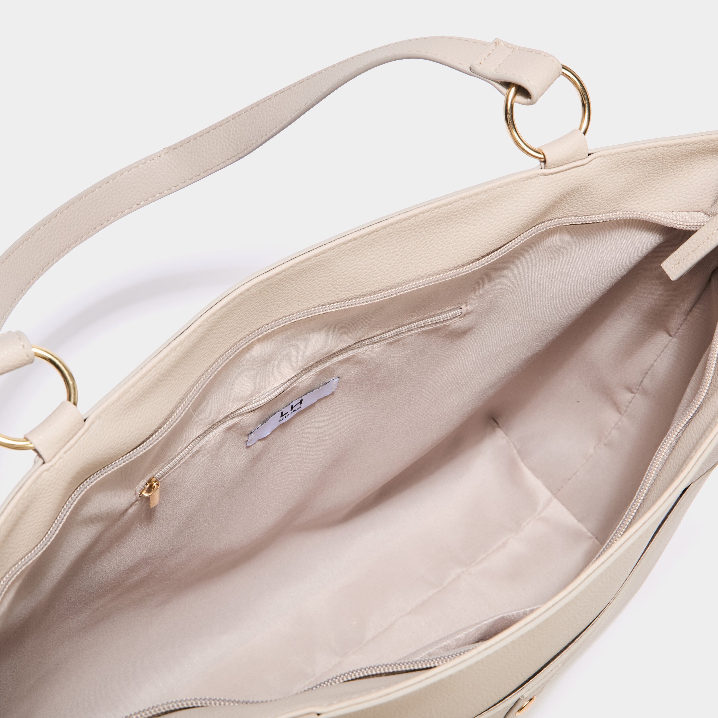 sac cabas avec porte cartes ivoire femme Sac cabas avec porte-cartes ivoire femme
