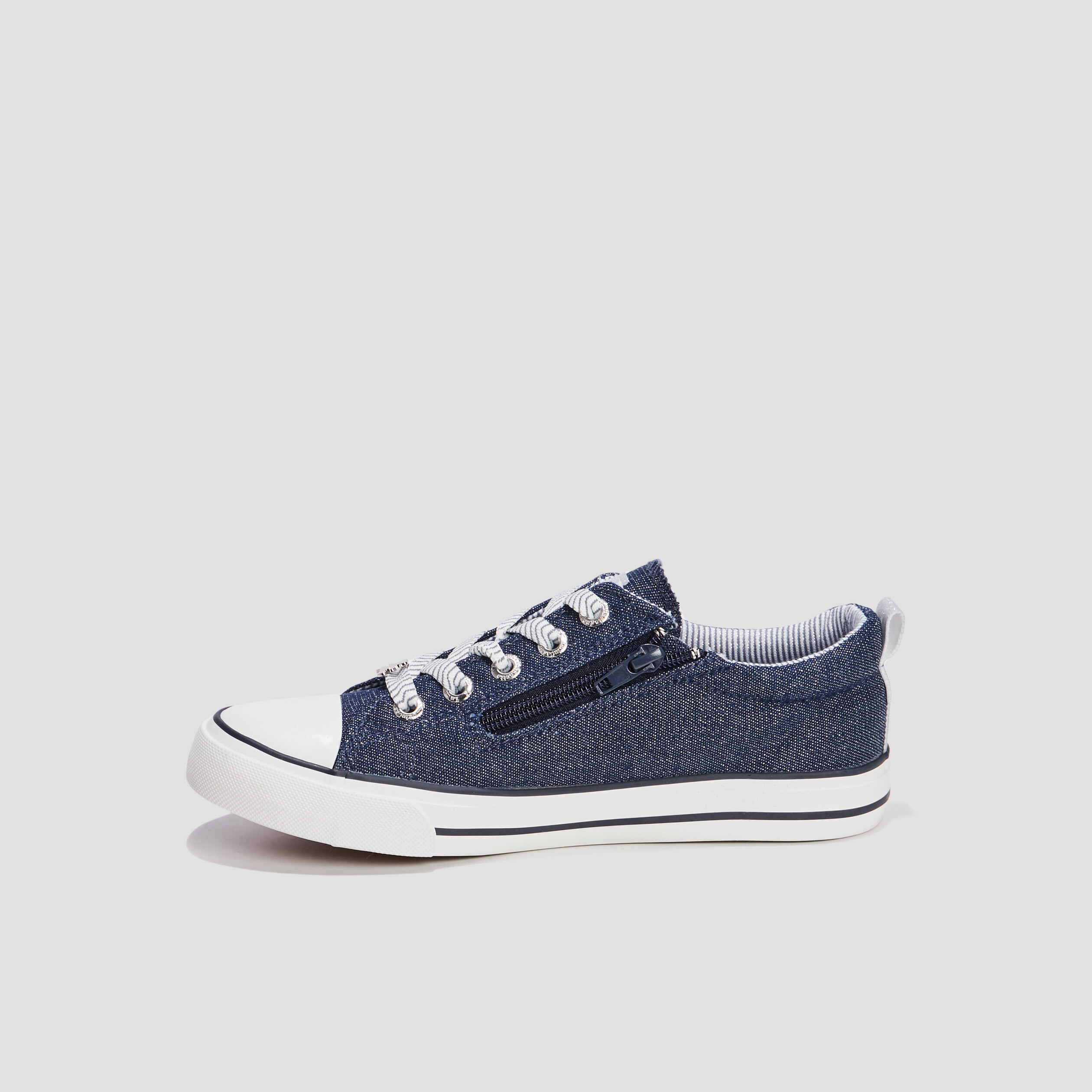 tennis en toile a lacets lulucastagnette bleu fille Tennis en toile à lacets LuluCastagnette bleu fille