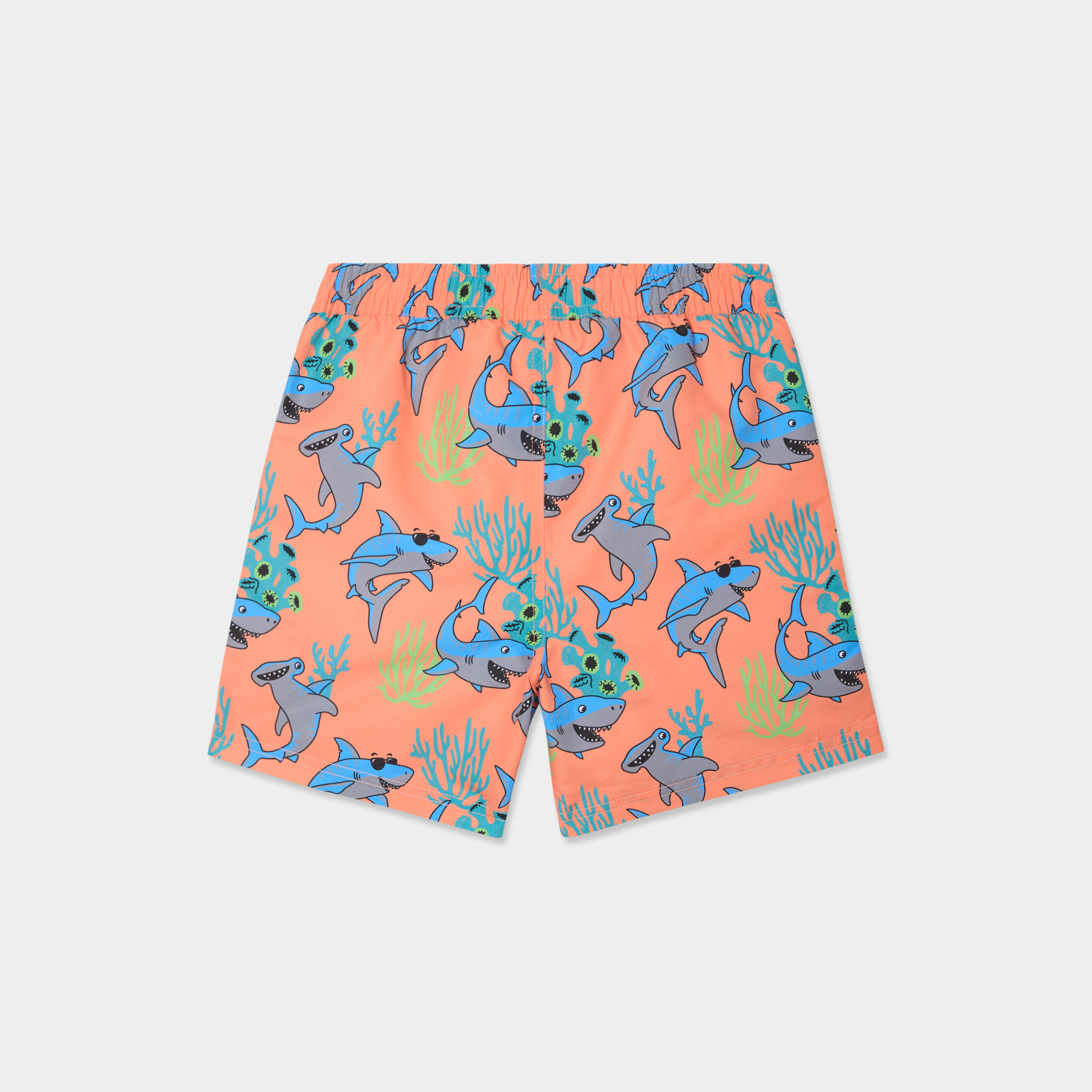 Short de bain orange corail gar&ccedil;on