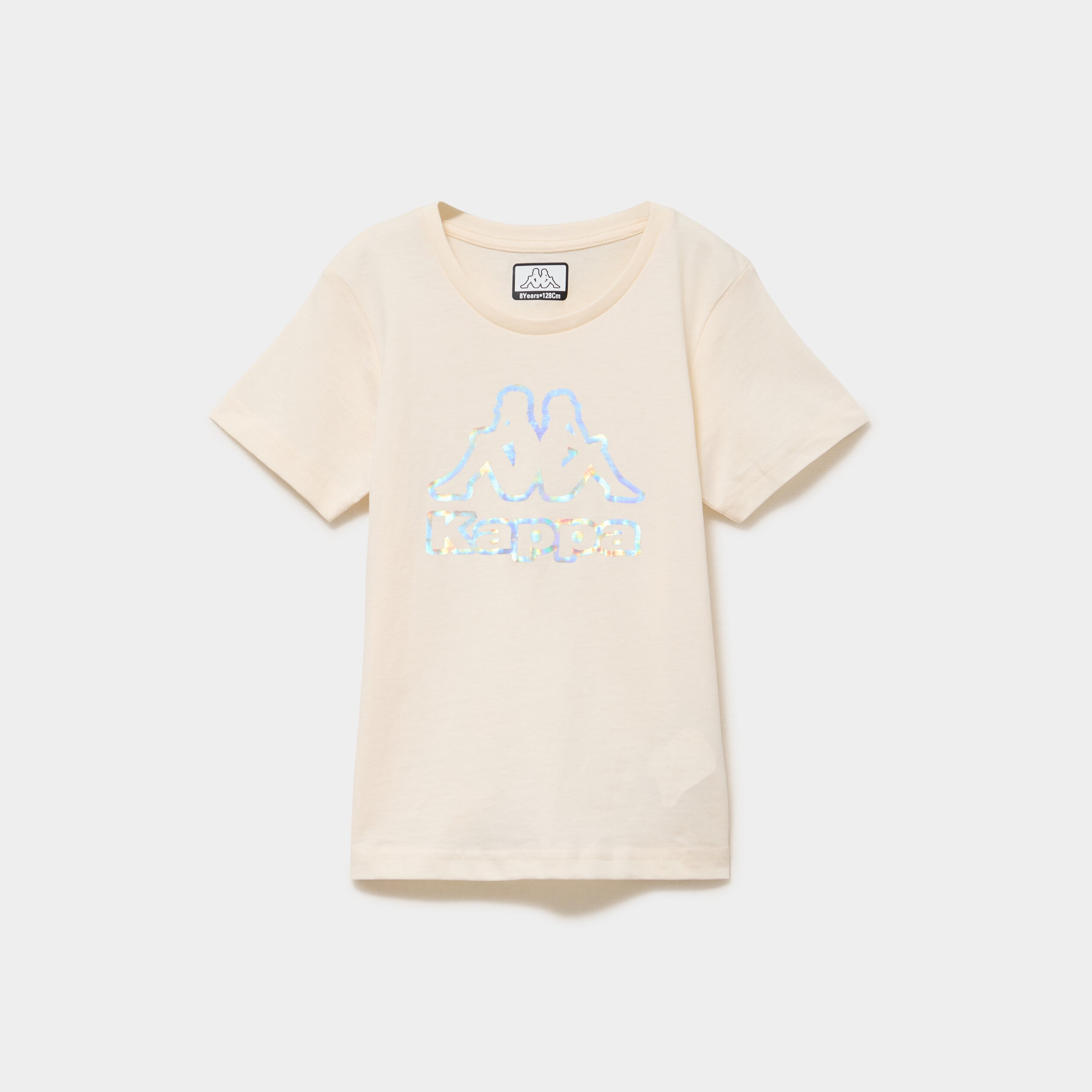 T-shirt manches courtes coton Kappa ivoire fille