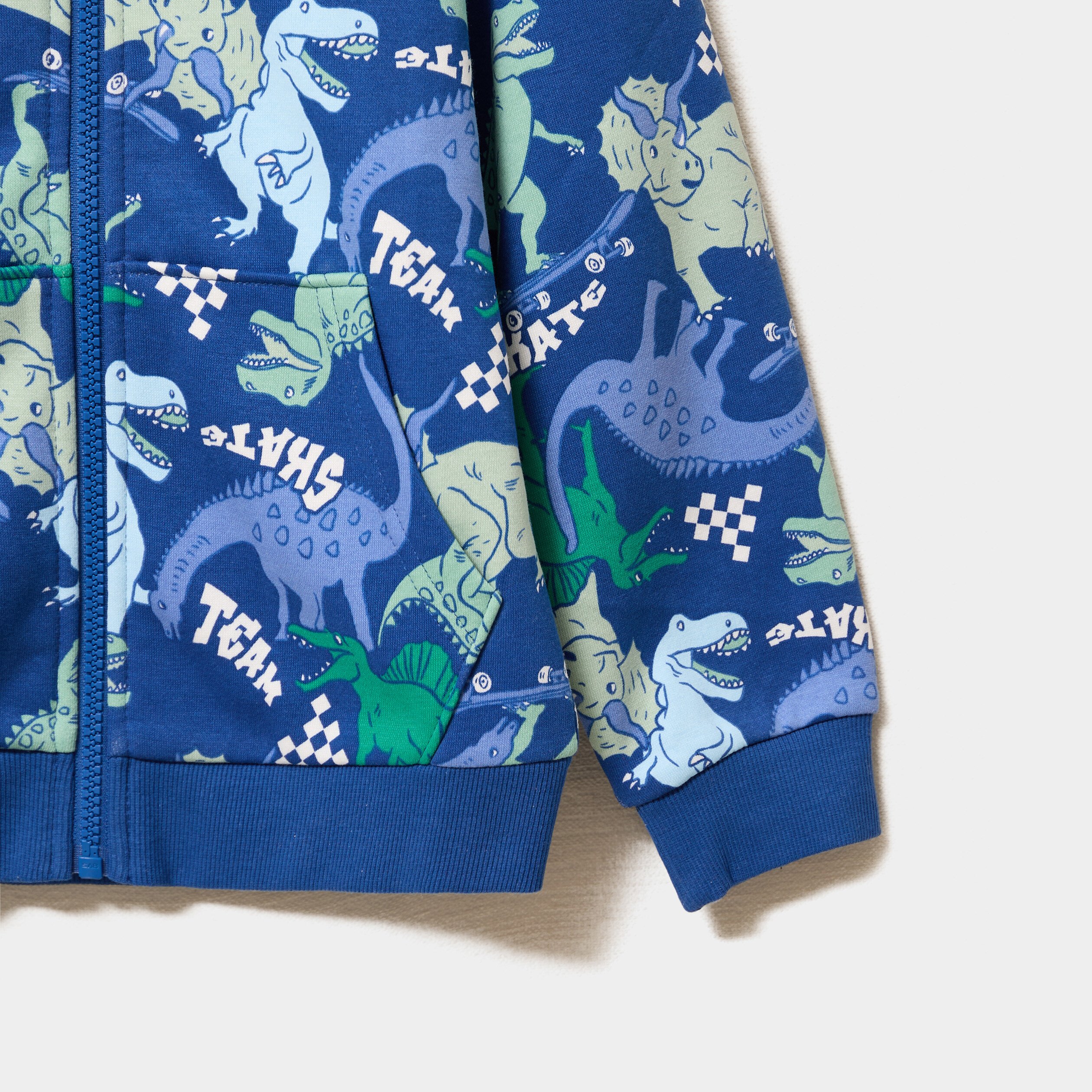 sweat zippe a capuche 2 poches coton bleu roi garcon Sweat zippé à capuche 2 poches coton bleu roi garçon