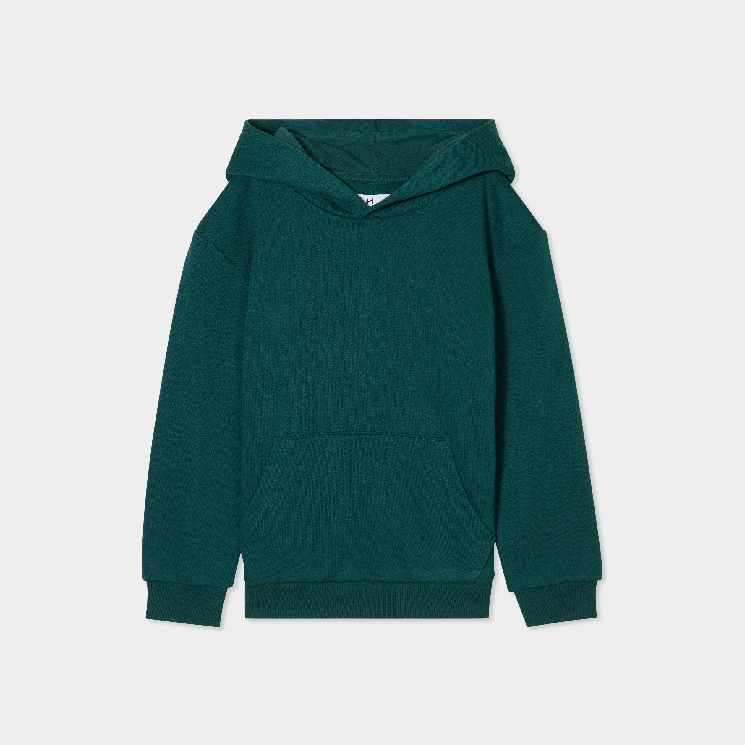 Sweat à capuche hoodie oversize vert foncé garçon