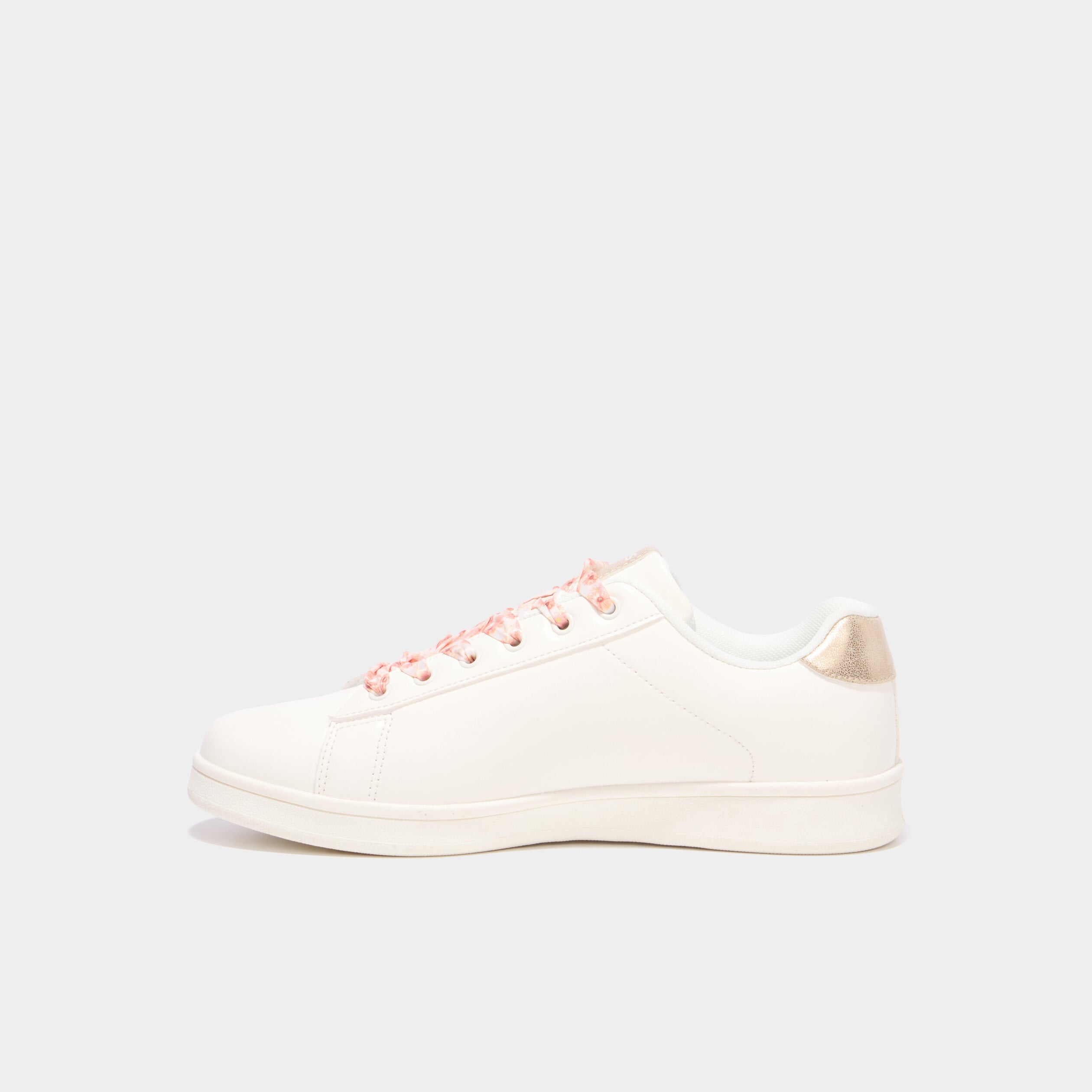 Baskets &agrave; lacets orange corail femme