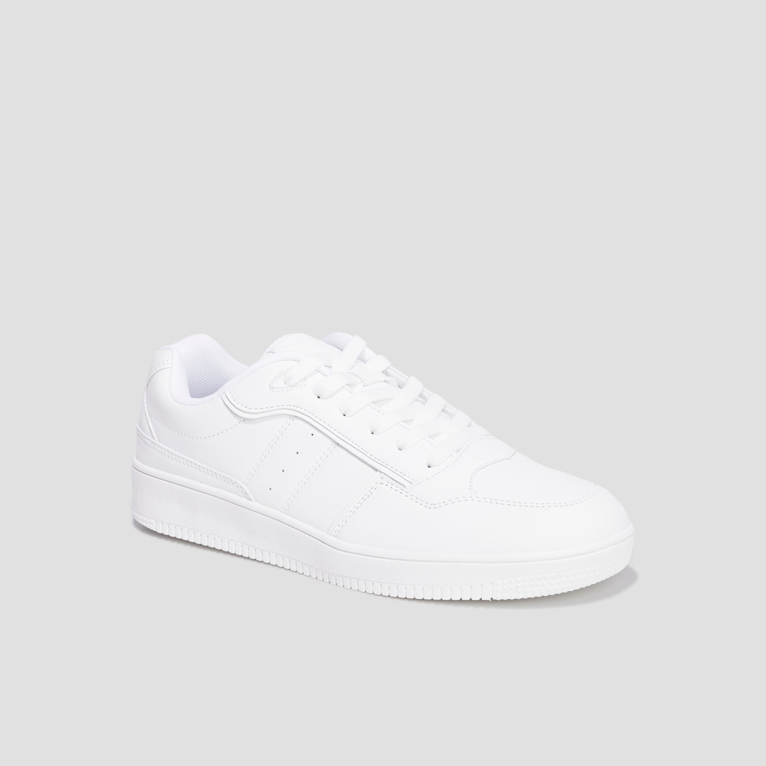 Tennis basses &agrave; lacets blanc homme