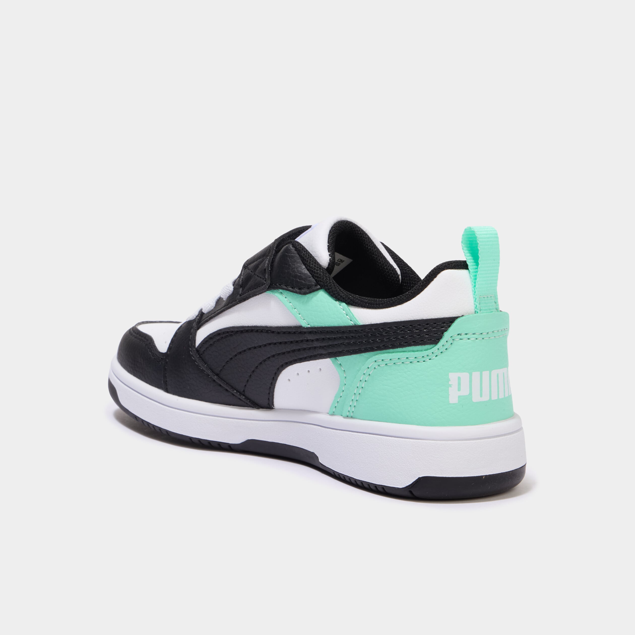 Tennis scratchs &agrave; lacets Puma Rebound V6 vert clair fille