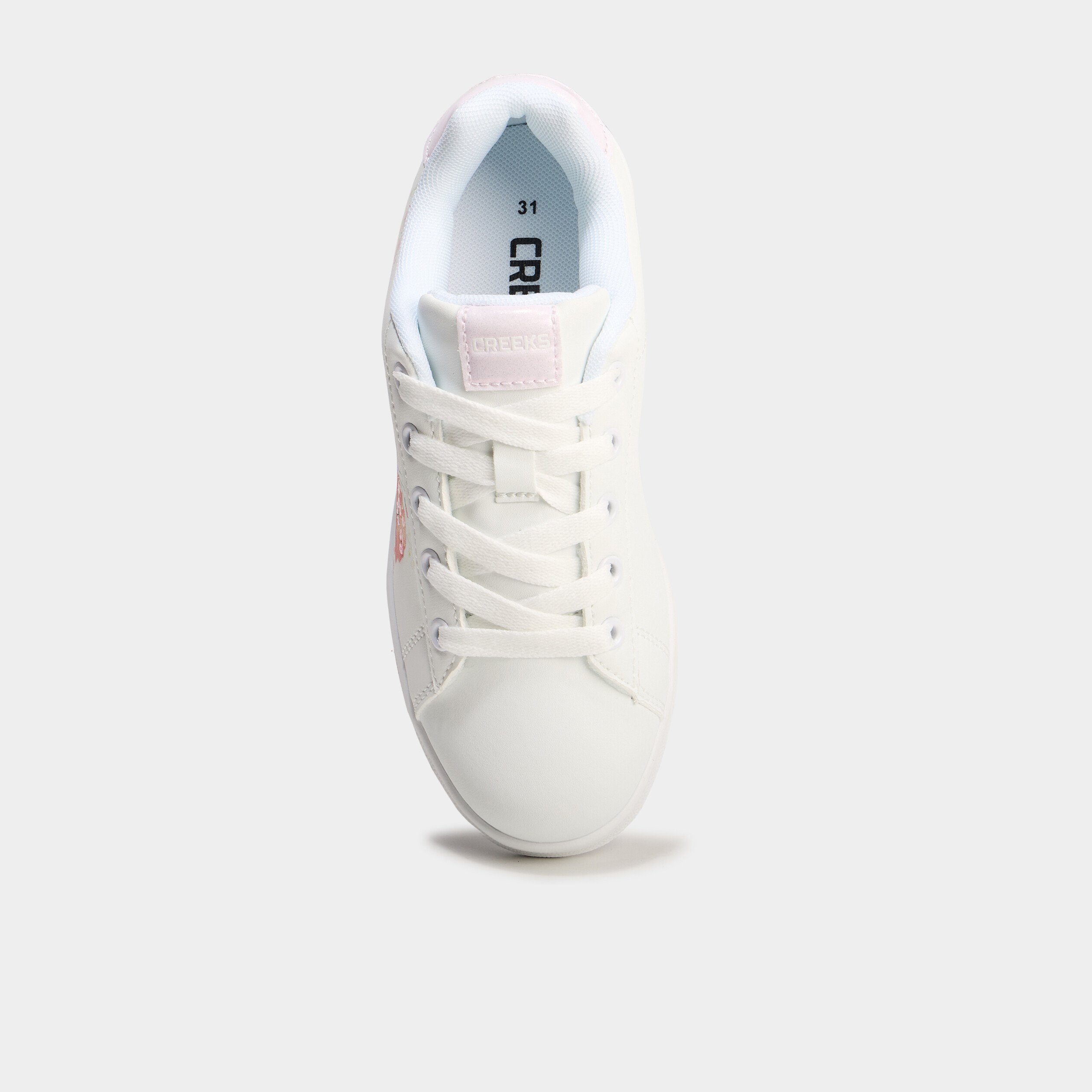 tennis basses a lacets et sequins blanc fille Tennis basses à lacets et sequins blanc fille