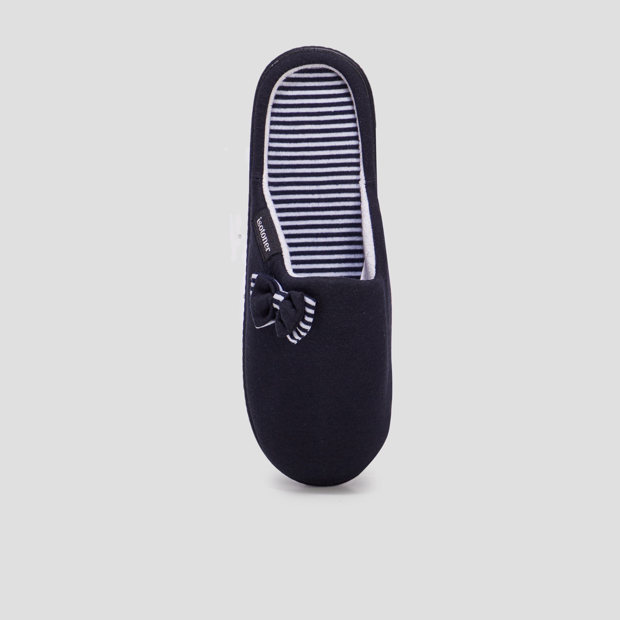 Chaussons mules Isotoner bleu marine femme