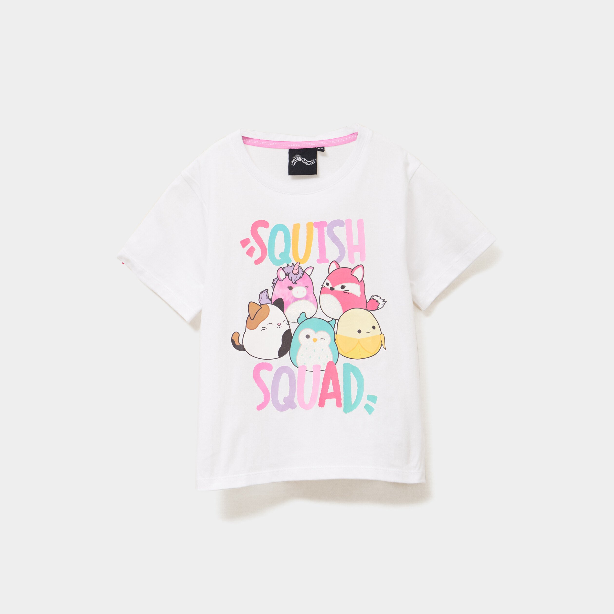 t shirt manches courtes squishmallows blanc fille T-shirt manches courtes Squishmallows blanc fille