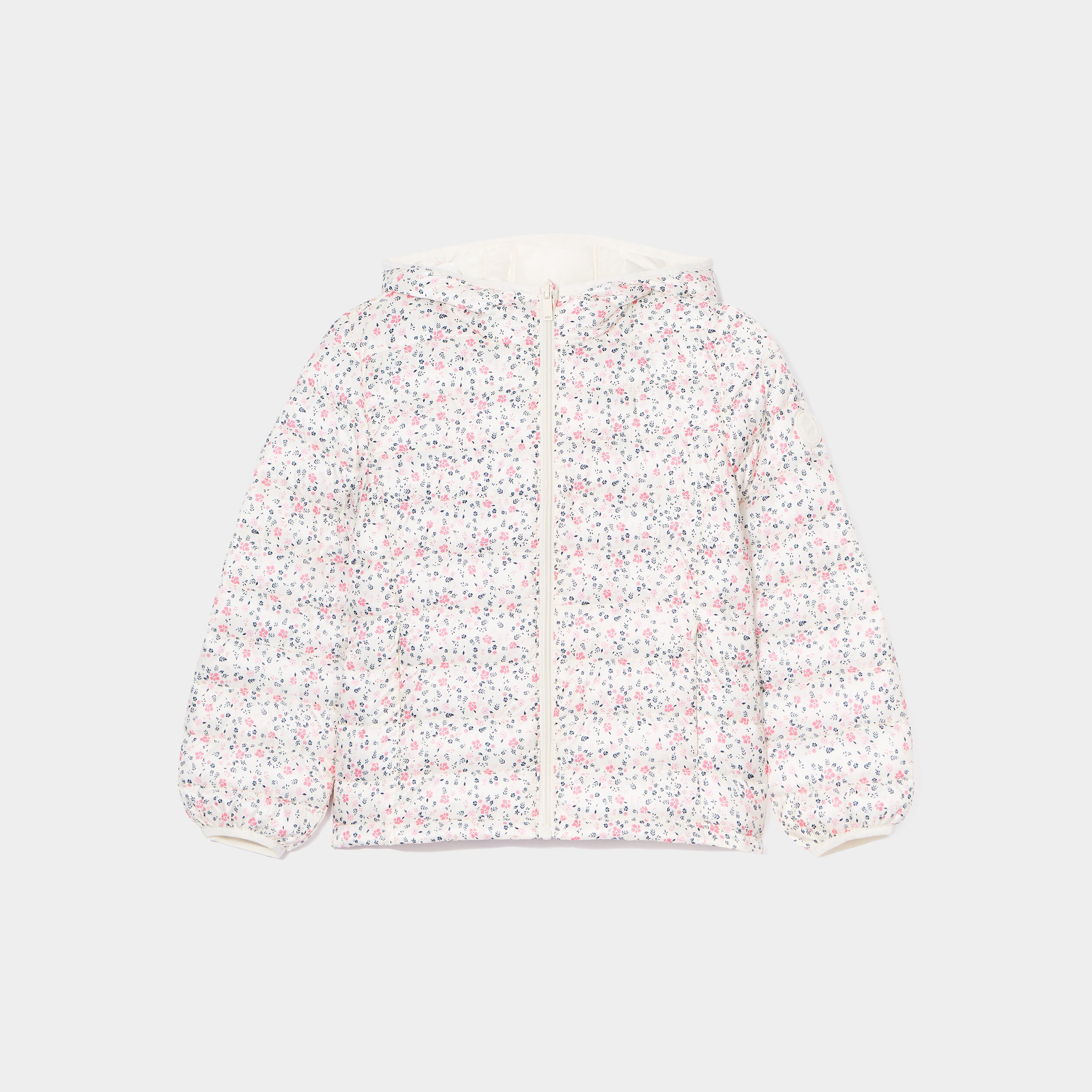 Doudoune l&eacute;g&egrave;re imperm&eacute;able &agrave; capuche beige fille