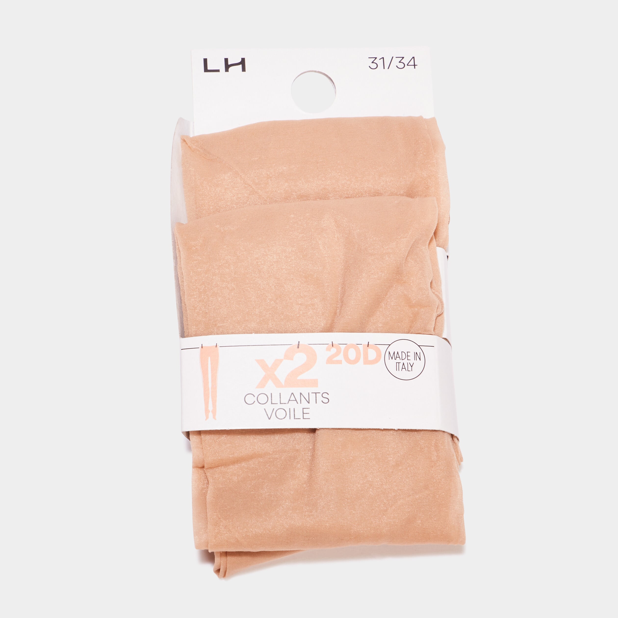 Lot 2 paires collants beige fille
