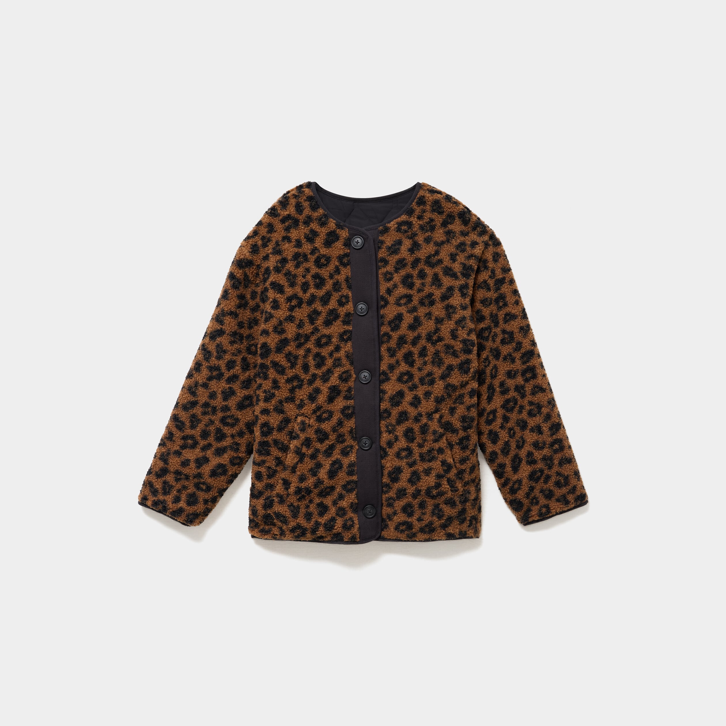 Veste r&eacute;versible matelass&eacute;e et polaire noir femme
