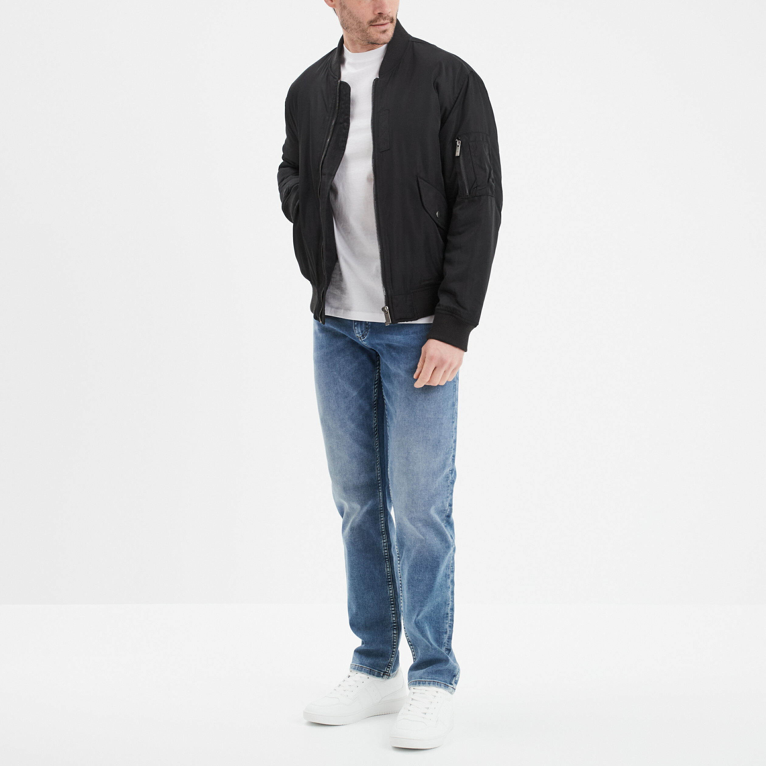 Jean stretch coupe regular denim double stone homme