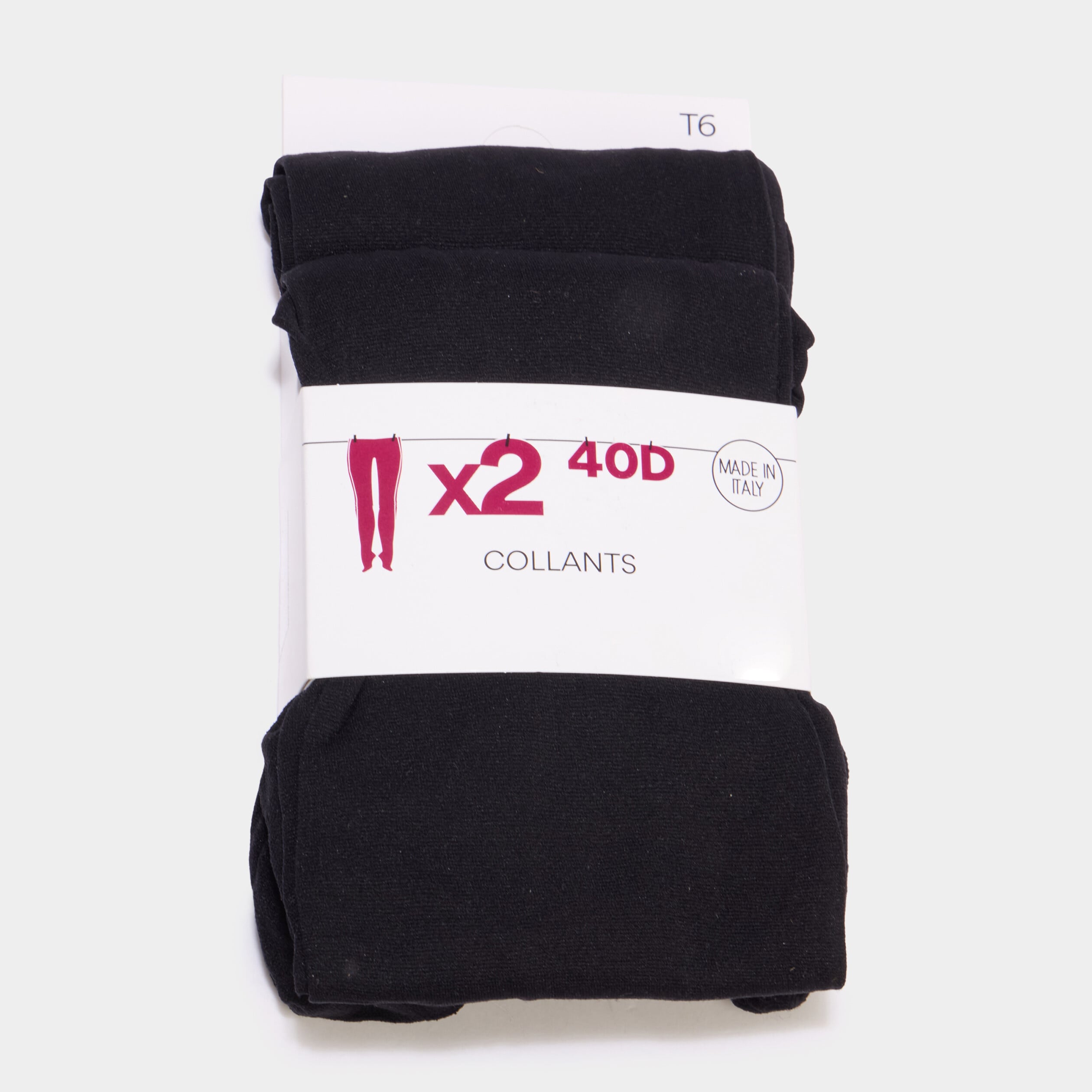 Lot de 2 collants 40D noir femme