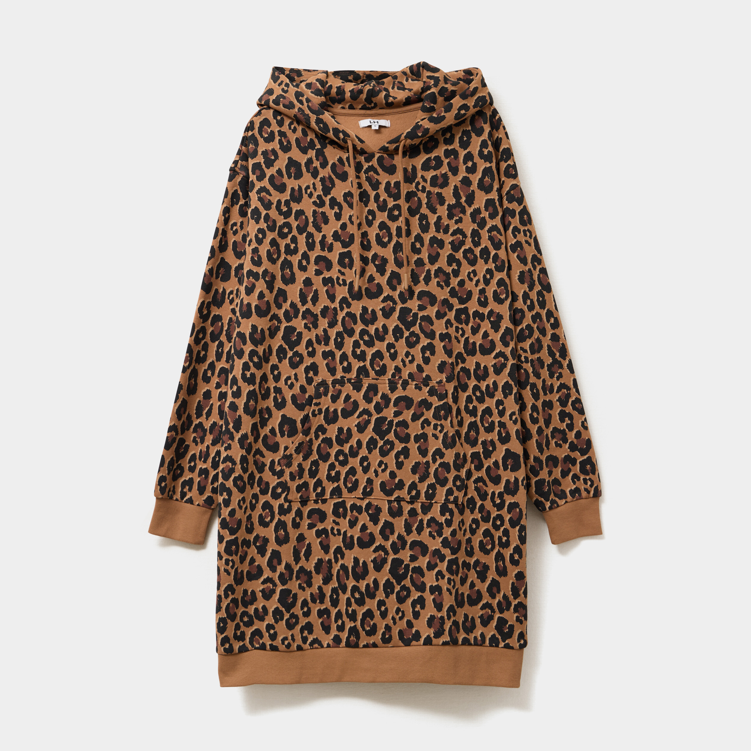 Générique Sweat Capuche Femme Coton - Pull à Manches Longues à Capuche à Imprimé Léopard à La Mode Sweat Robe