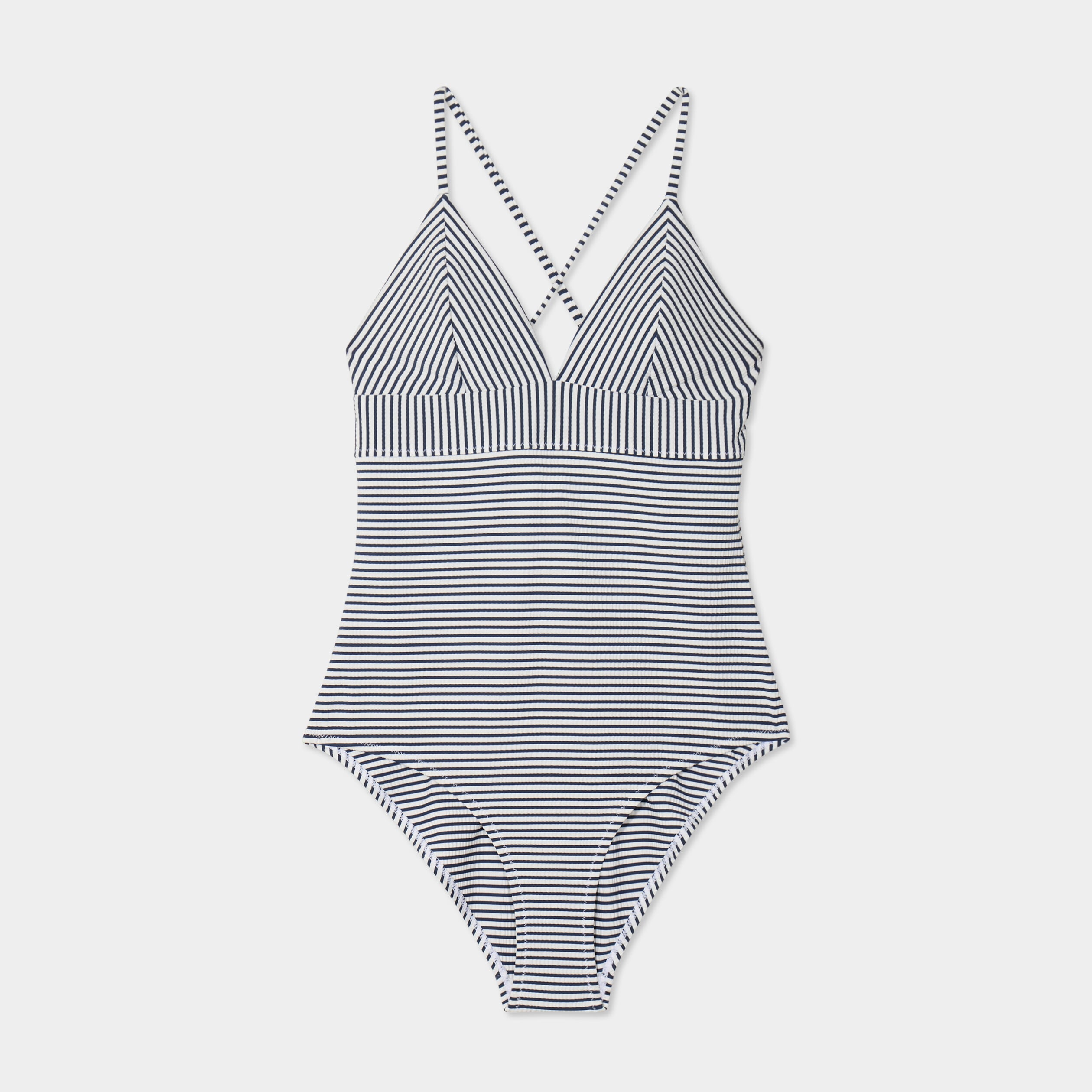 Maillot de bain une pi&egrave;ce bleu femme