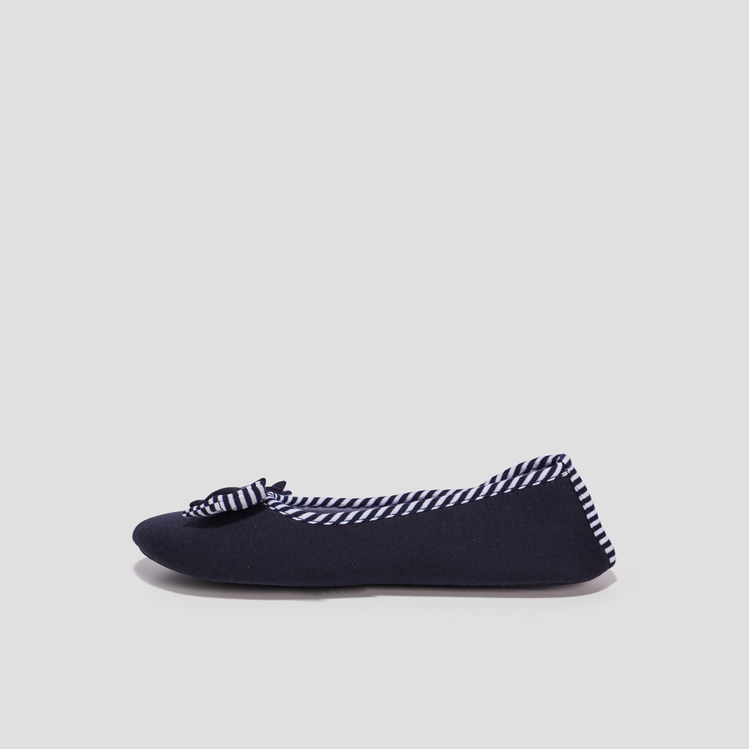 Chaussons ballerines Isotoner bleu marine femme