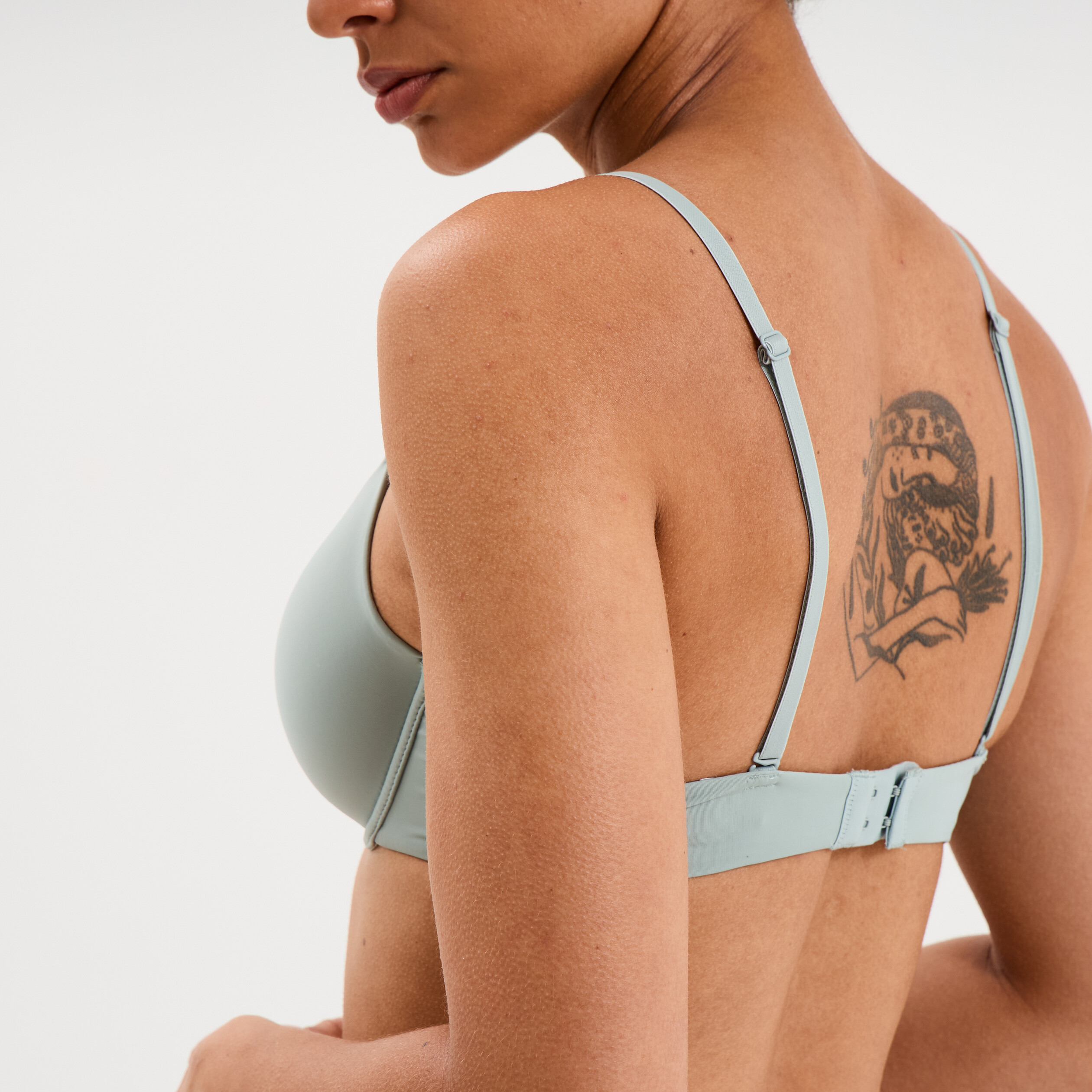 Soutien-gorge corbeille padd&eacute; microfibre vert clair femme