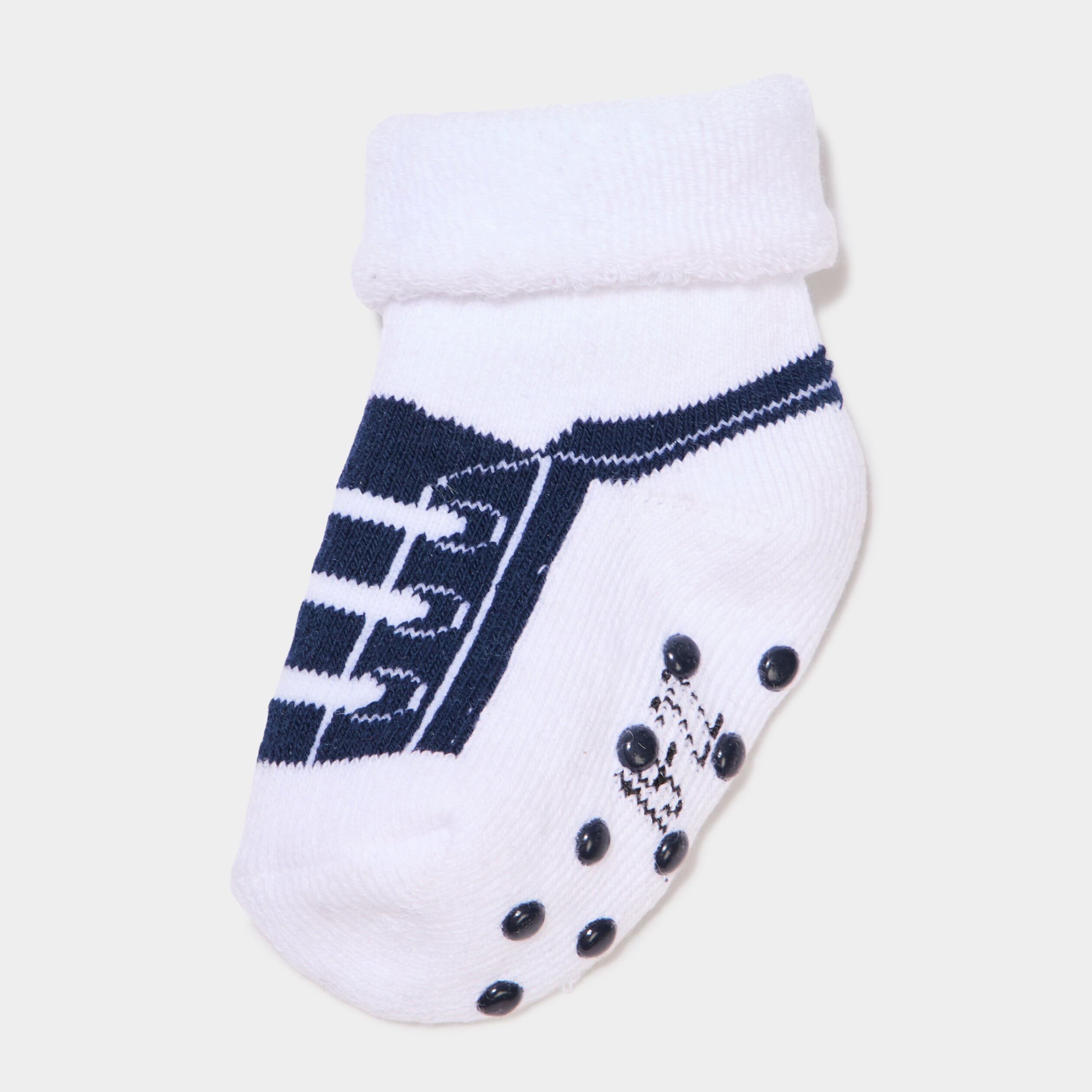 Chaussettes bottons en coton majoritaire bleu marine b&eacute;b&eacute; gar&ccedil;on