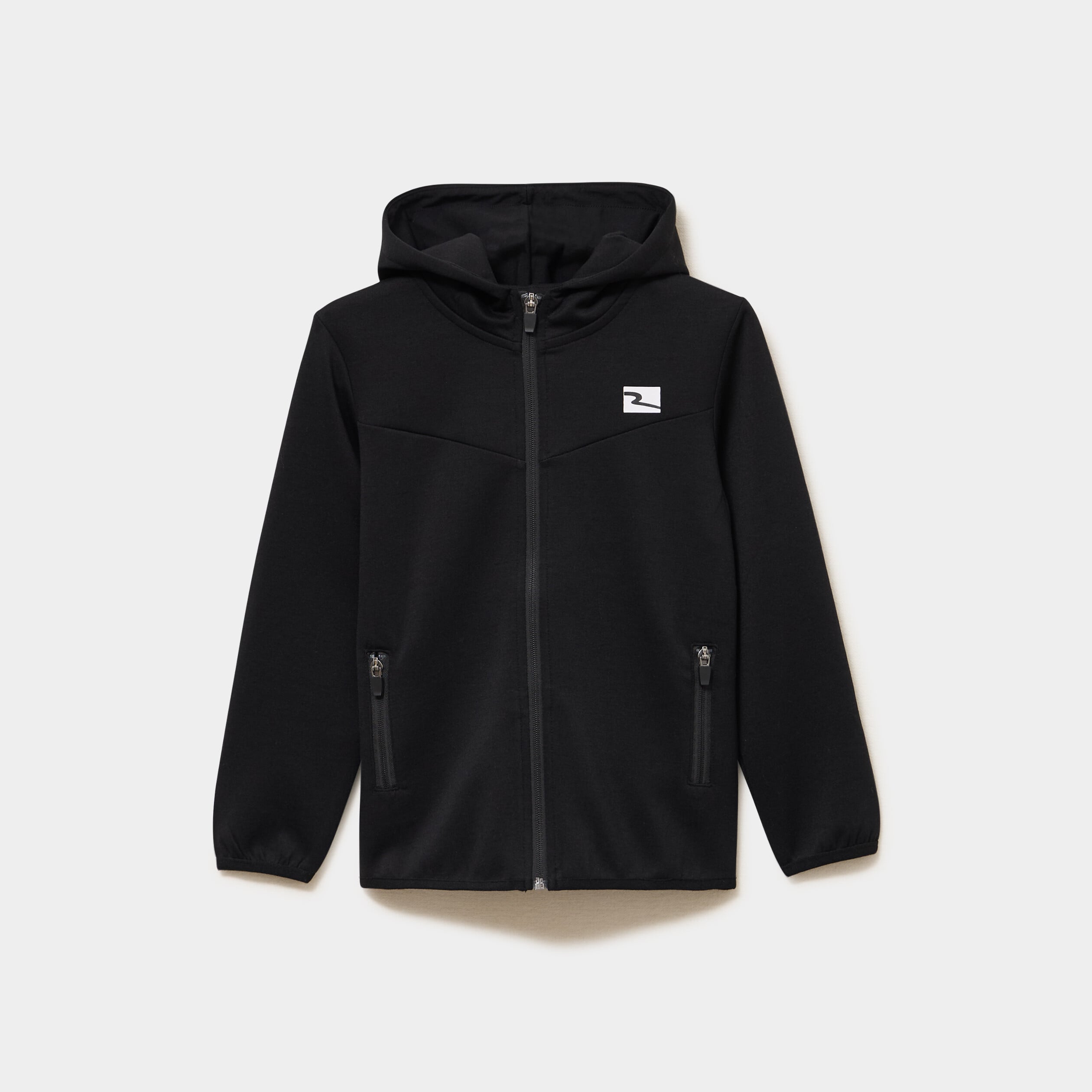Sweat zipp&eacute; &agrave; capuche noir gar&ccedil;on