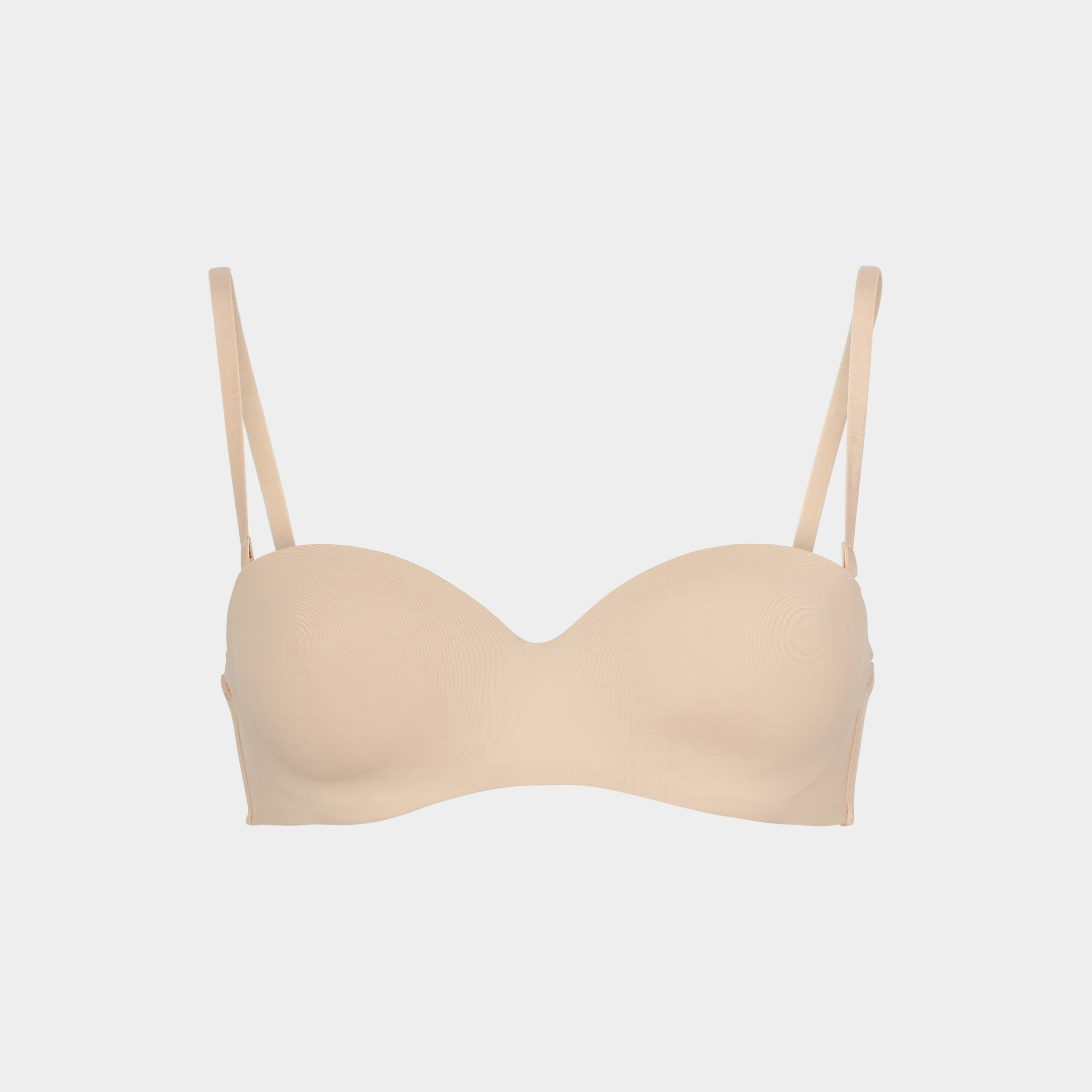 soutien gorge bandeau microfibre beige femme Soutien-gorge bandeau microfibre beige femme