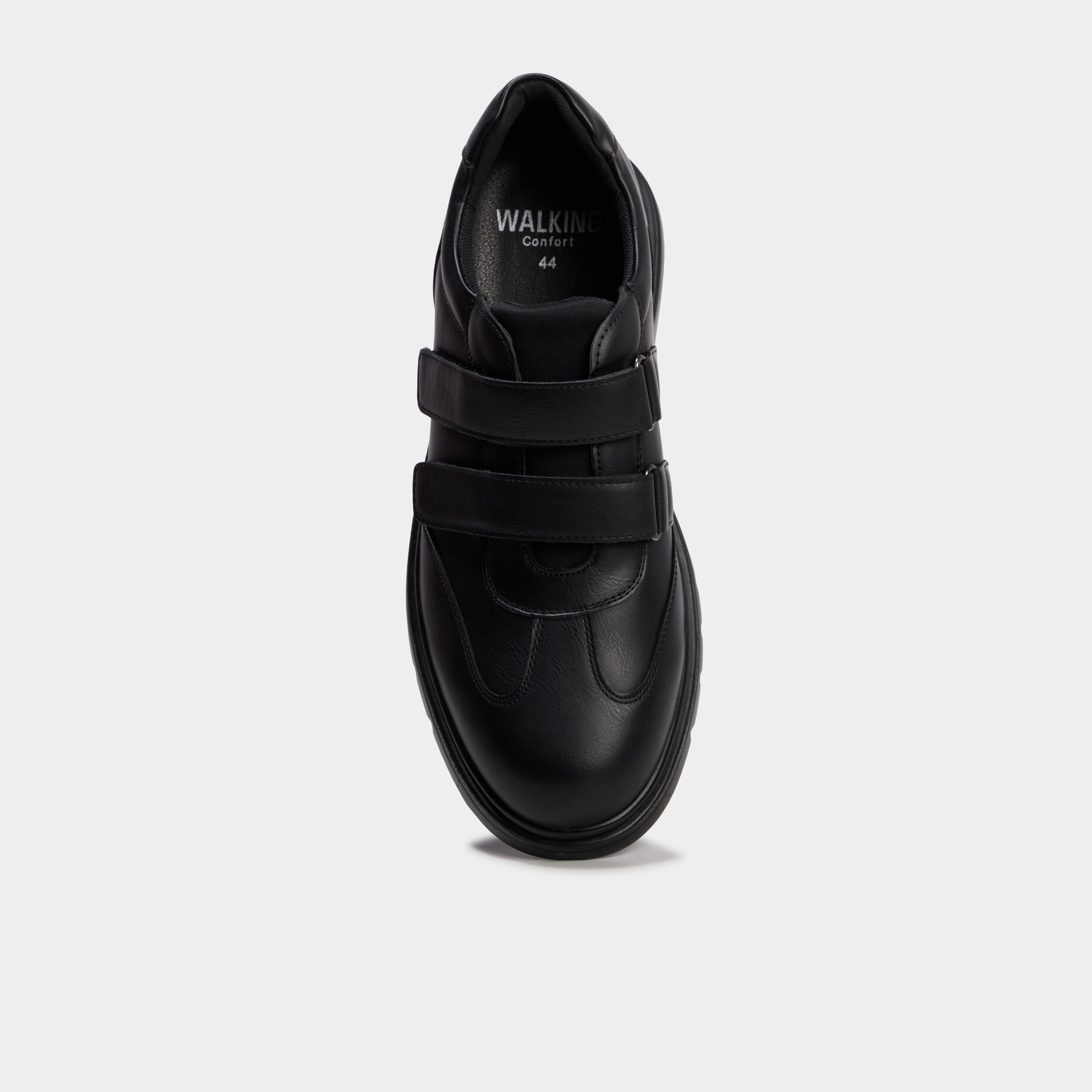 Baskets &agrave; scratchs confort noir homme