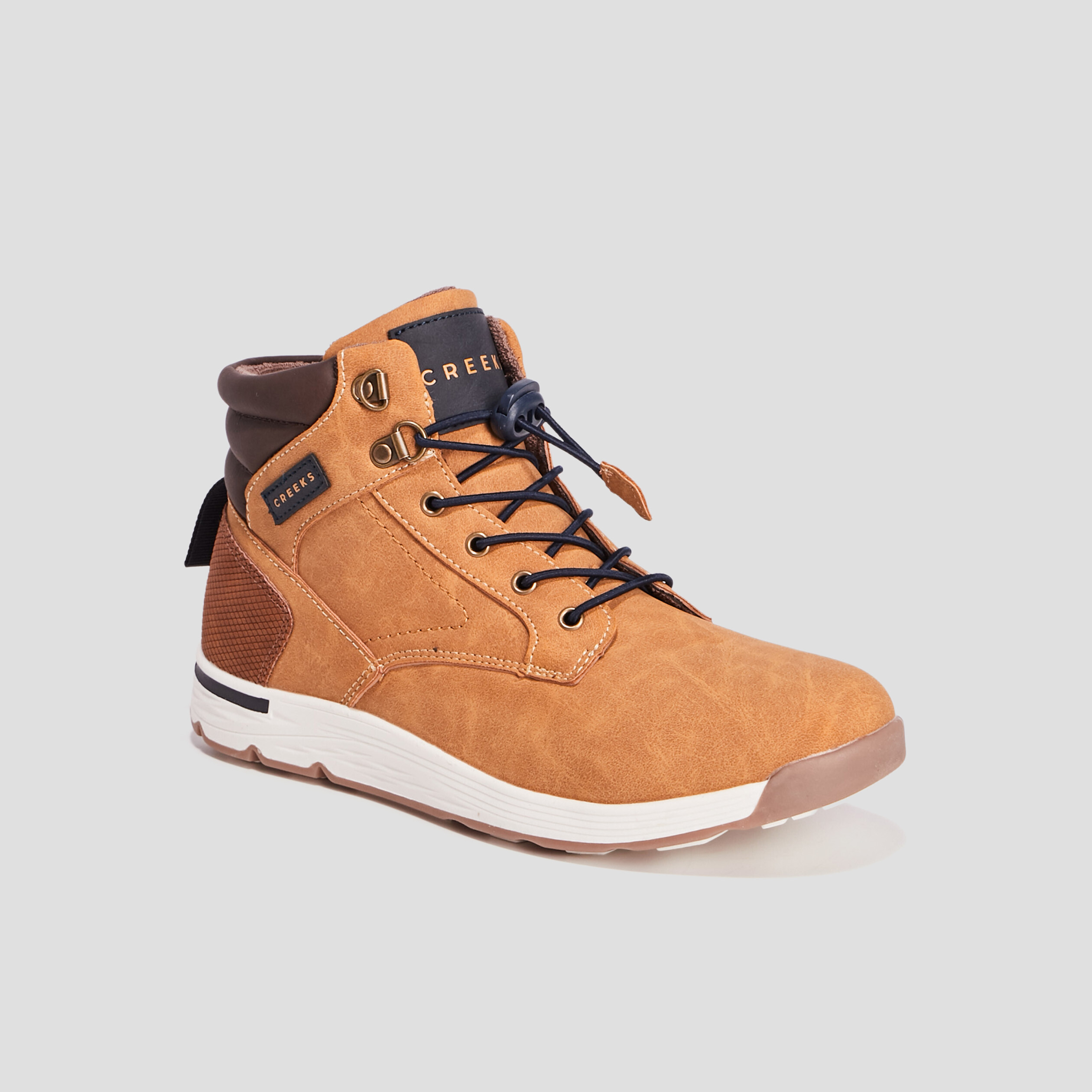 baskets montantes creeks camel garcon Baskets montantes Creeks camel garçon