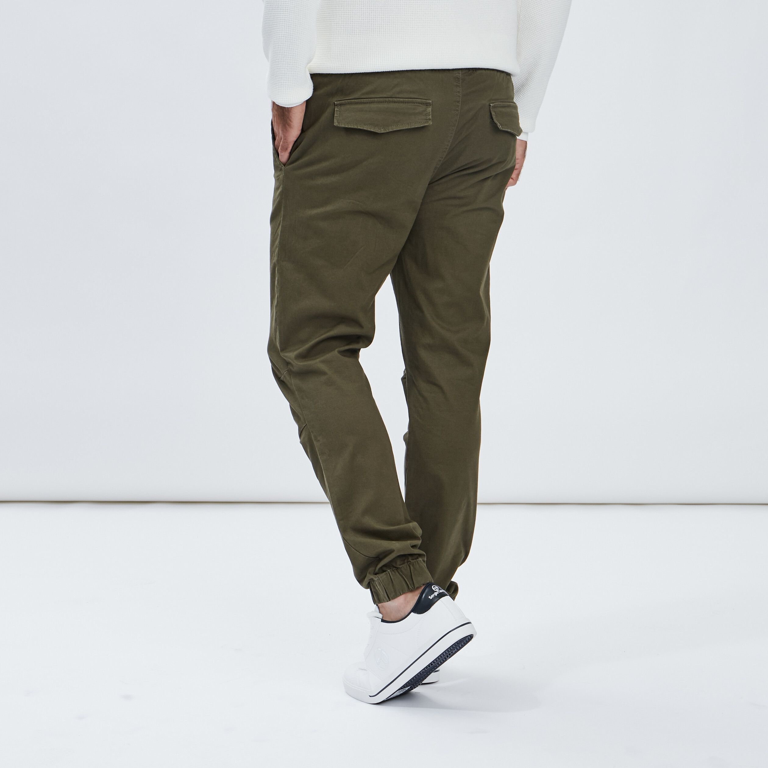 Pantalon jogpant vert kaki homme