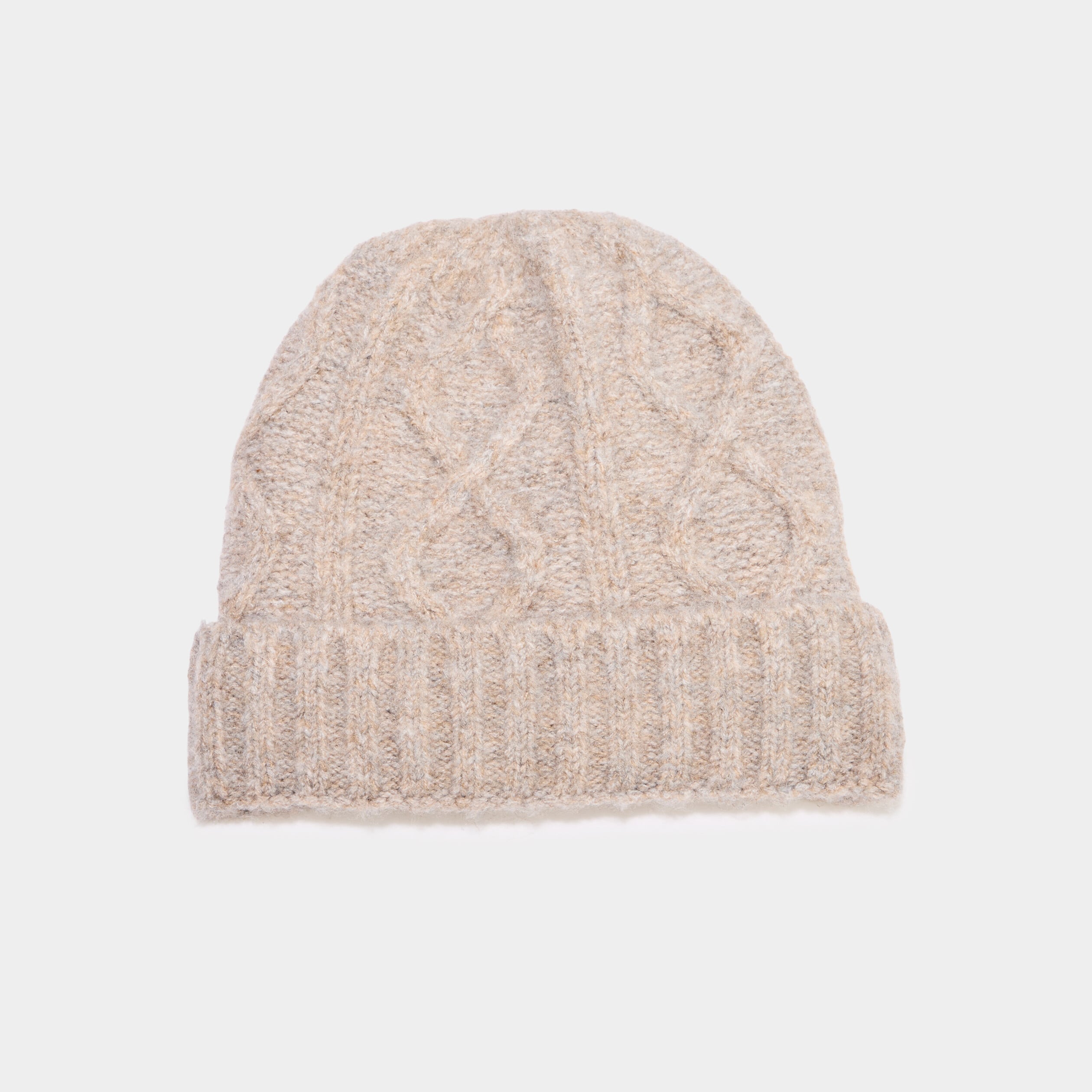 Bonnet &agrave; torsades taupe homme
