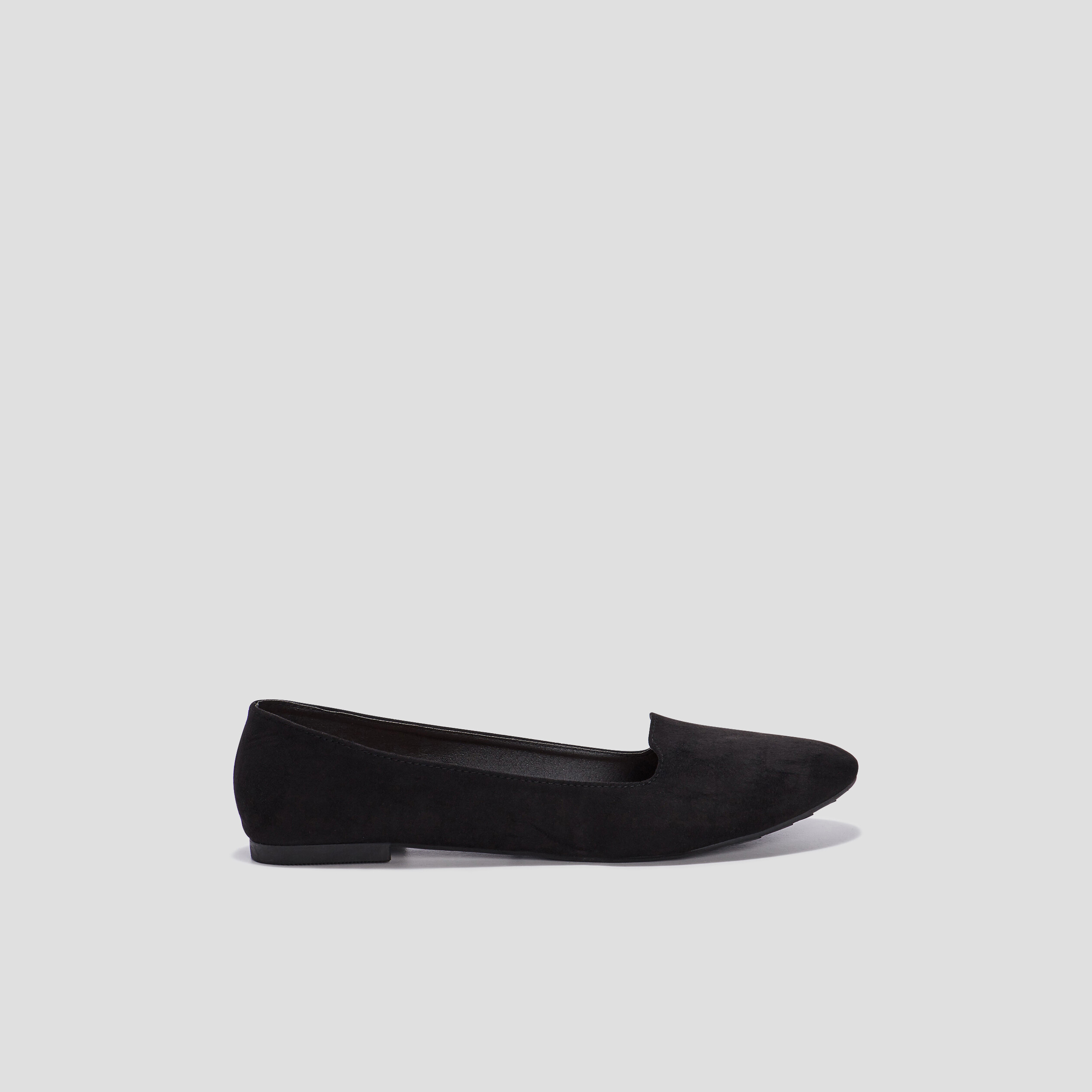 Ballerines esprit mocassins plates noir femme