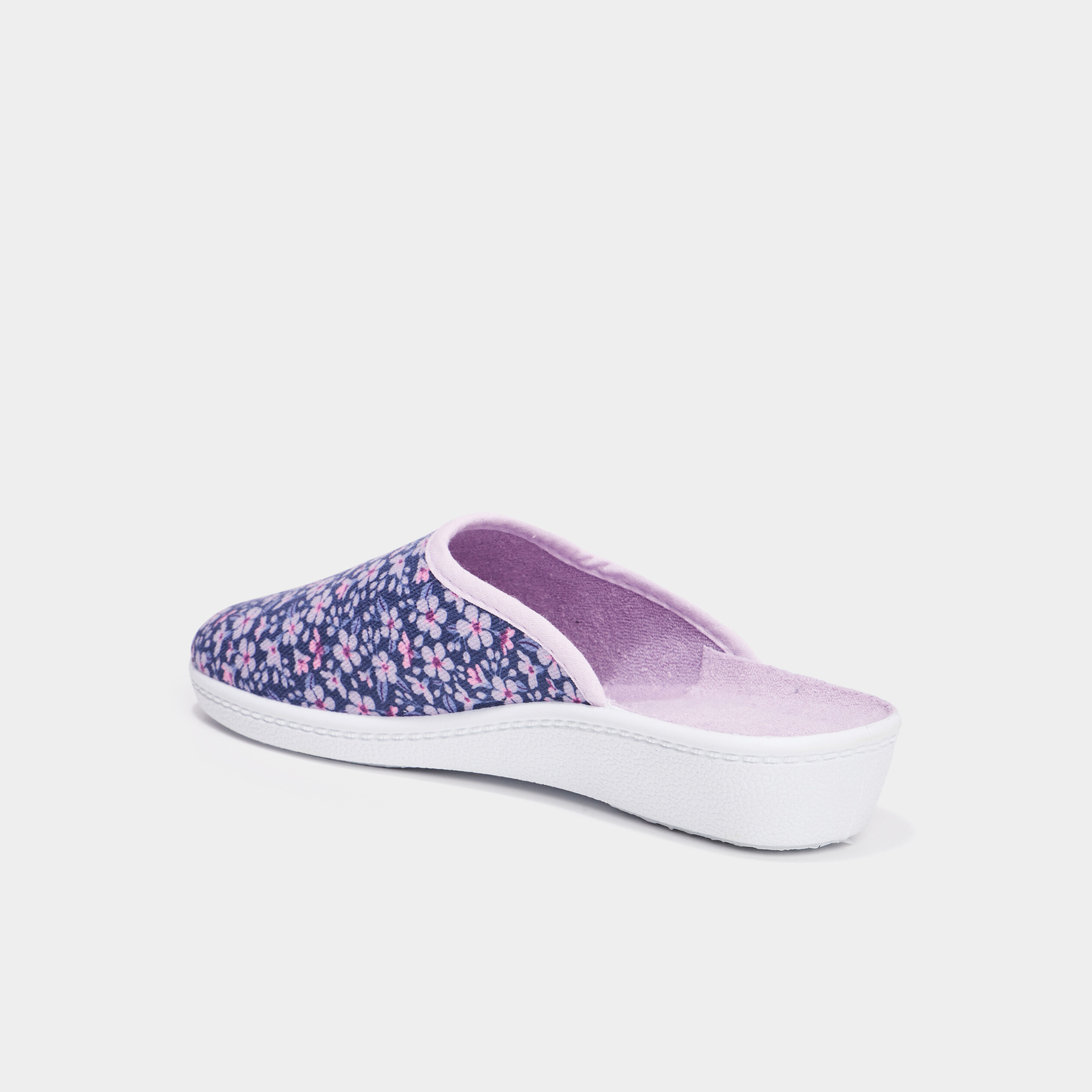 chaussons mules compenses mauve femme Chaussons mules compensés mauve femme