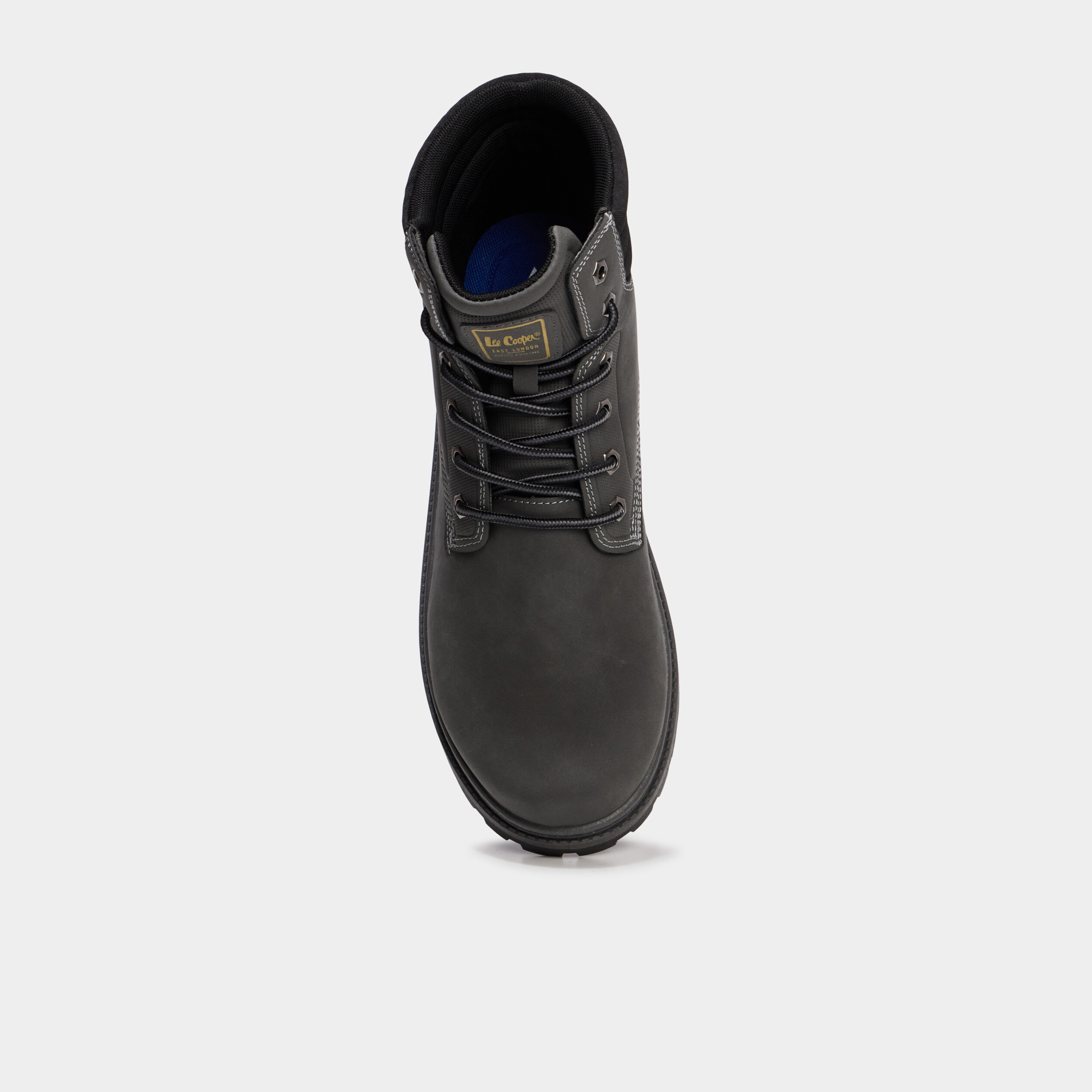 Boots &agrave; lacets avec semelle crant&eacute;e gris homme