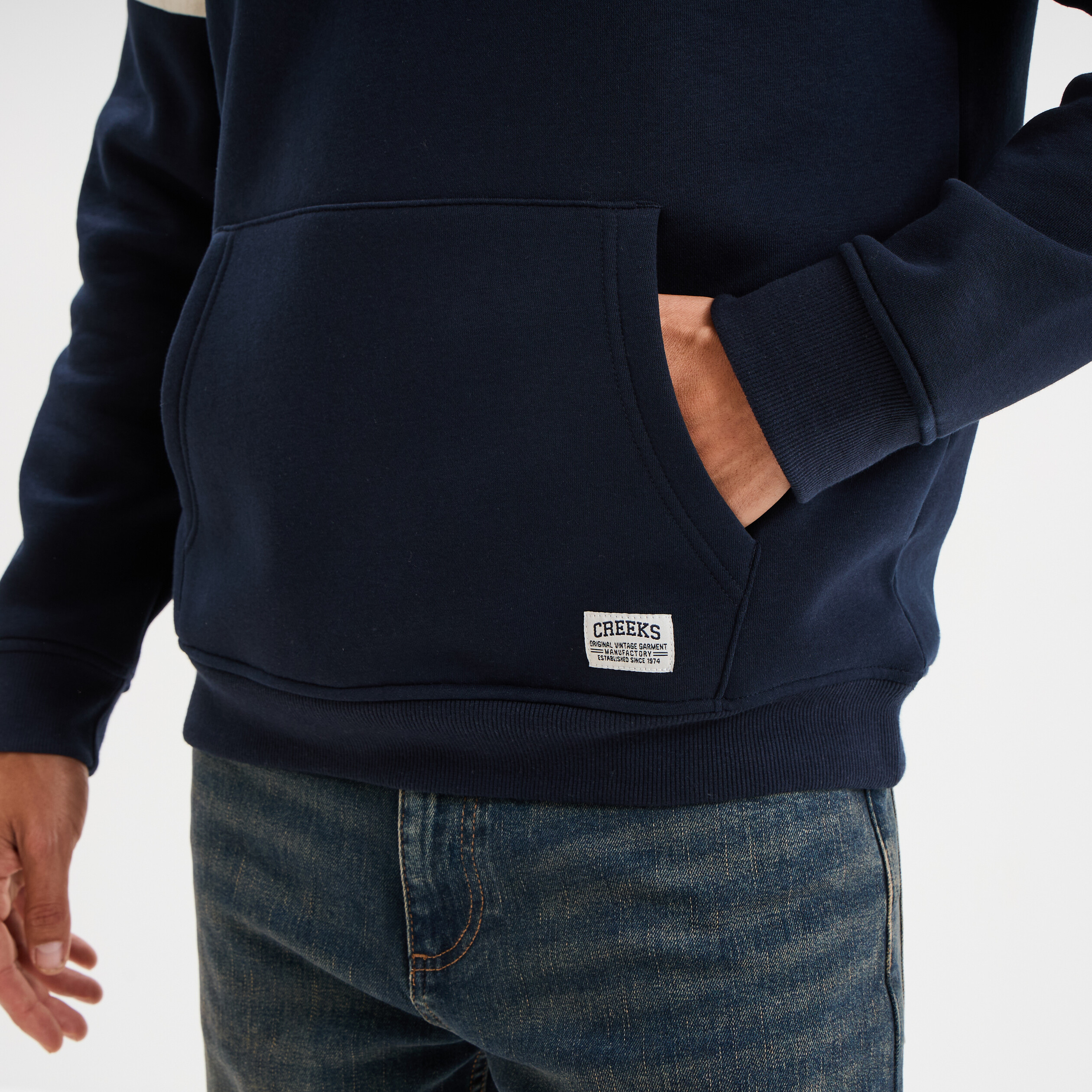 sweat hoodie manches longues a capuche rouge fonce homme Sweat hoodie manches longues à capuche rouge foncé homme