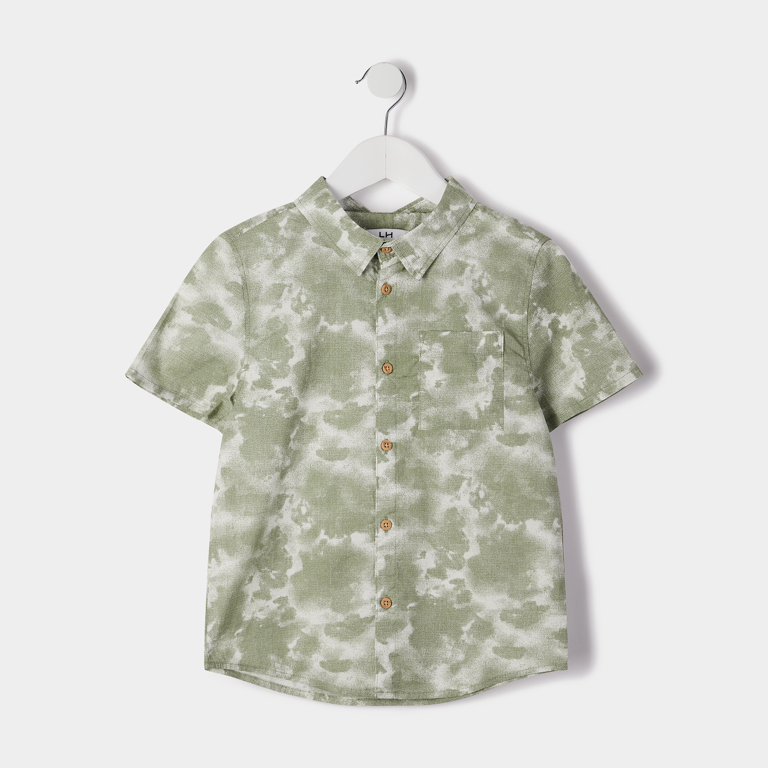 Chemise manches courtes ecru garçon
