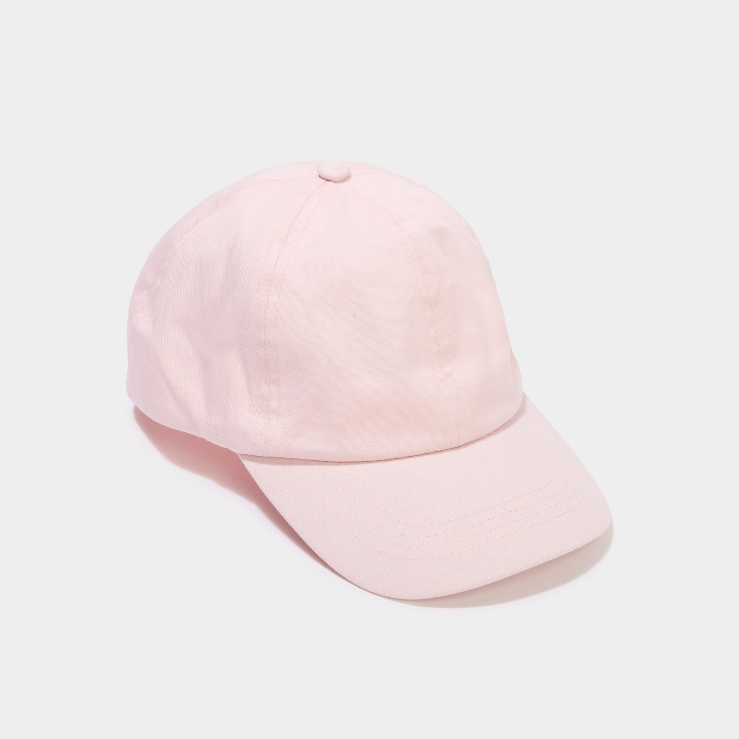Casquette bomb&eacute;e ajustable coton rose fille