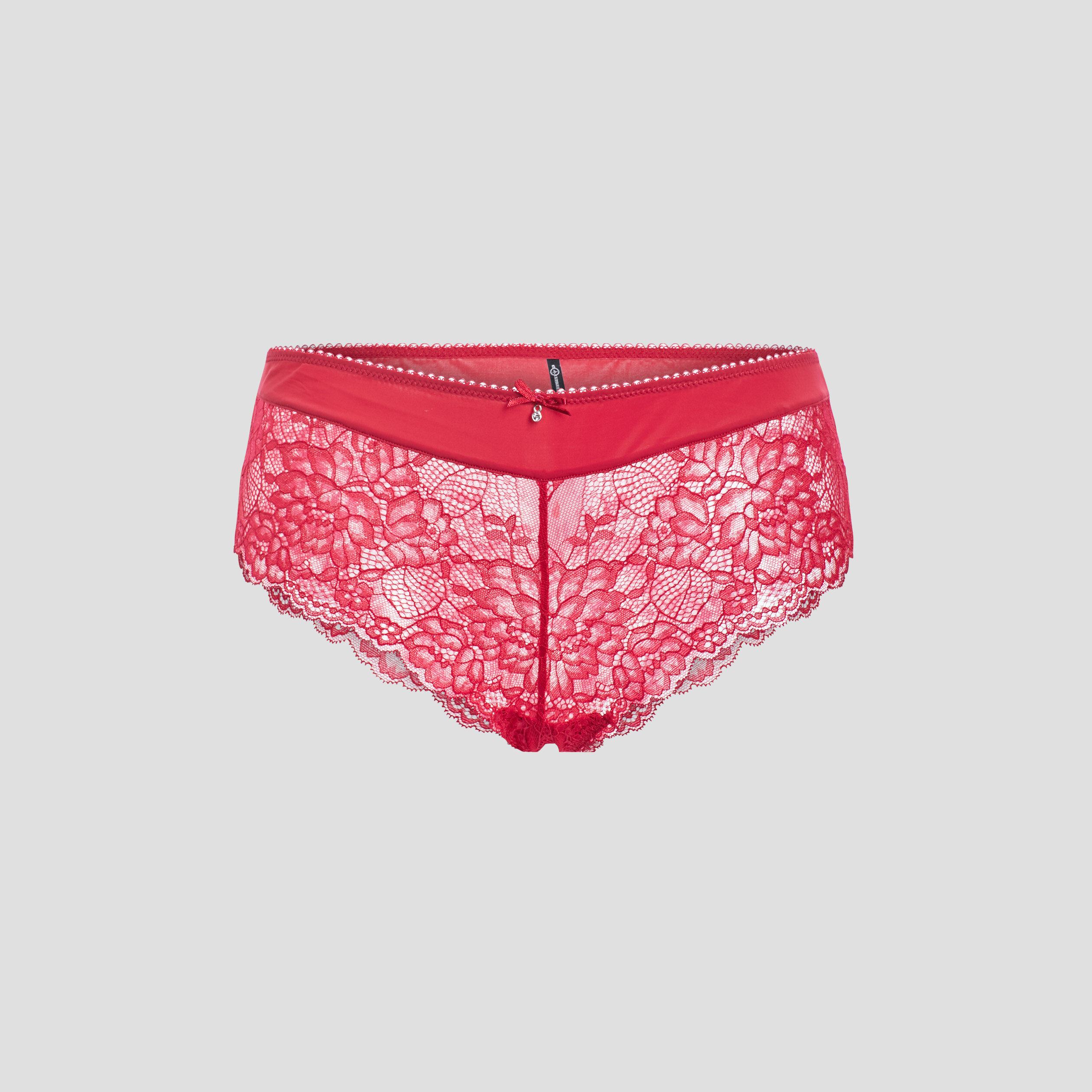 shorty en micro dentelle rouge femme Shorty en micro dentelle rouge femme