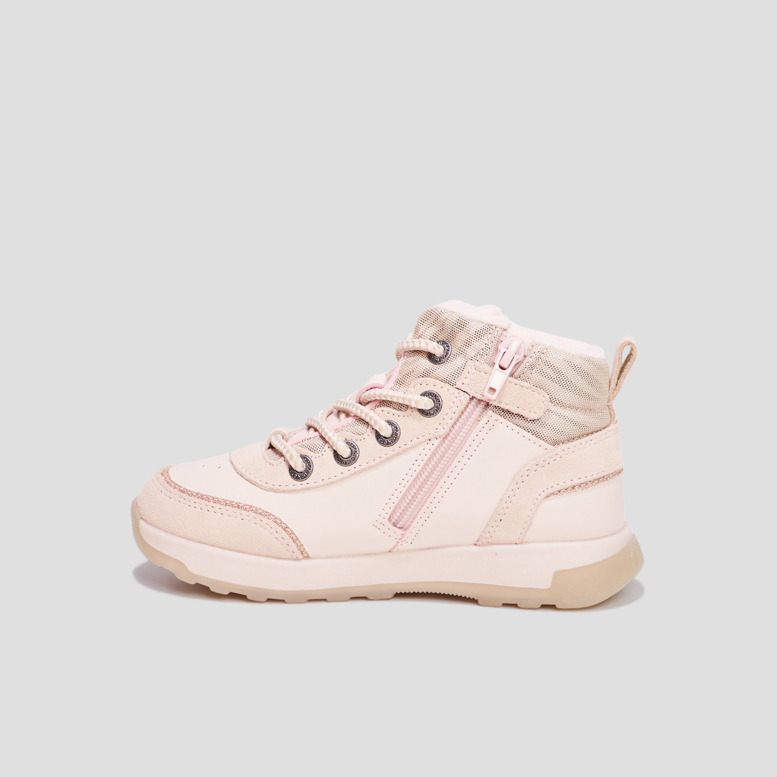 bottines zippees kickers fauna rose fille Bottines zippées Kickers Fauna rose fille