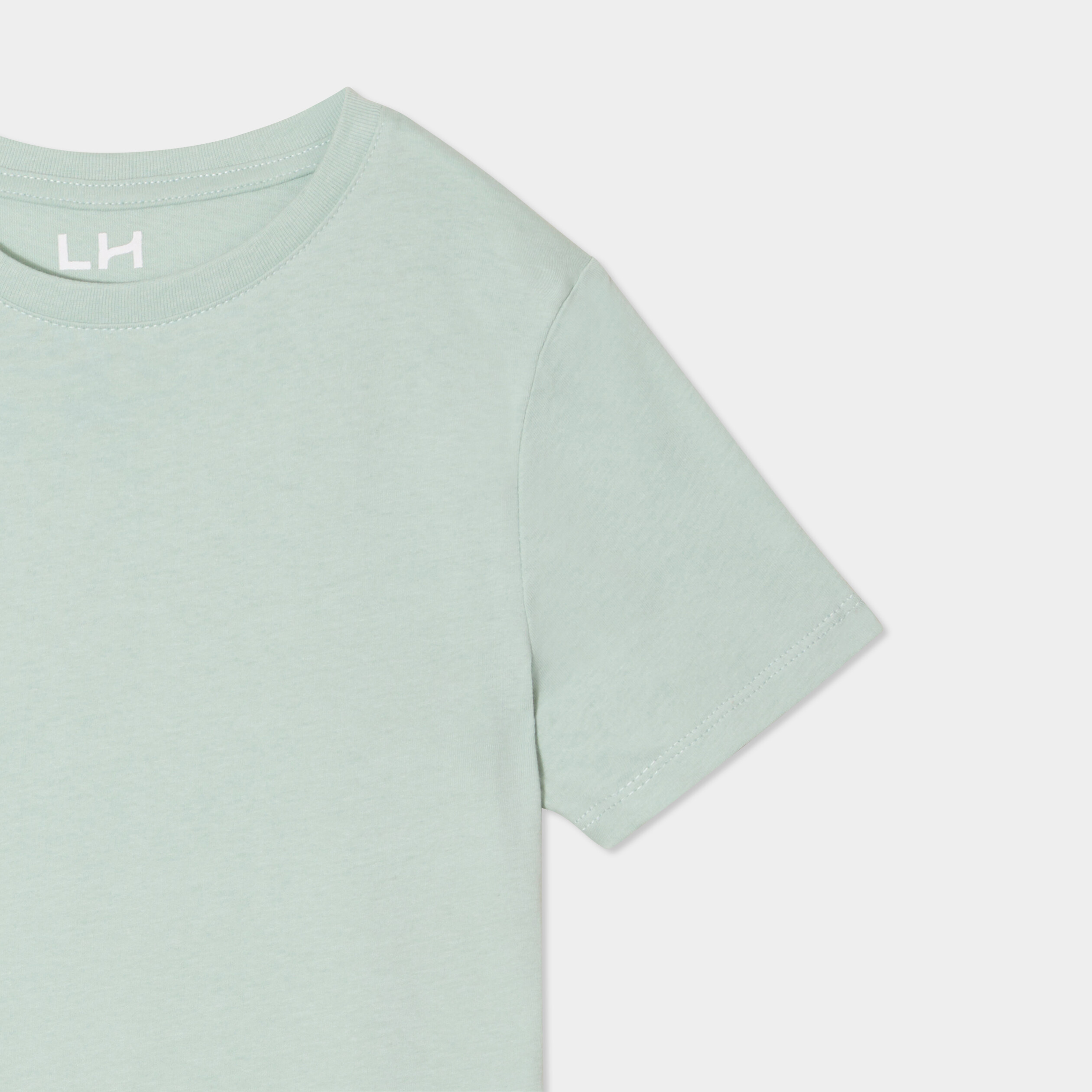 T-shirt en coton manches courtes vert pastel garçon