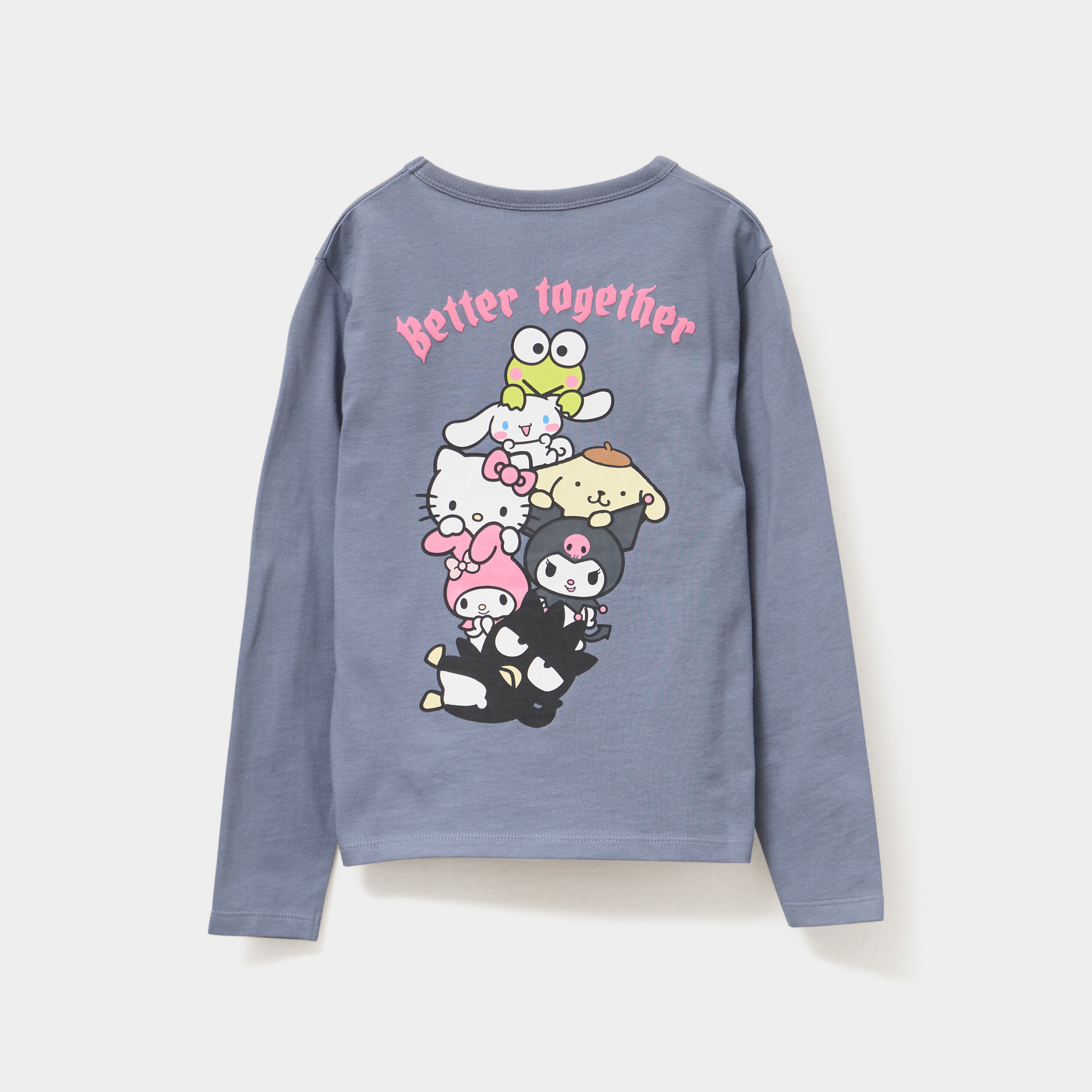 t shirt manches longues hello kitty gris fille T-shirt manches longues Hello Kitty gris fille