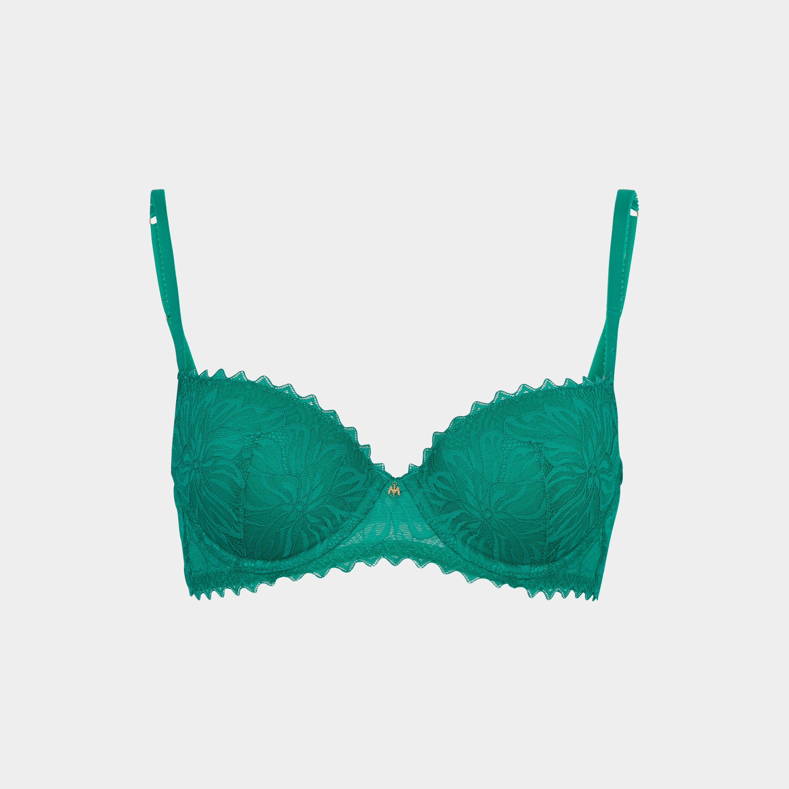 soutien gorge corbeille padde dentelle vert menthe femme Soutien-gorge corbeille paddé dentelle vert menthe femme