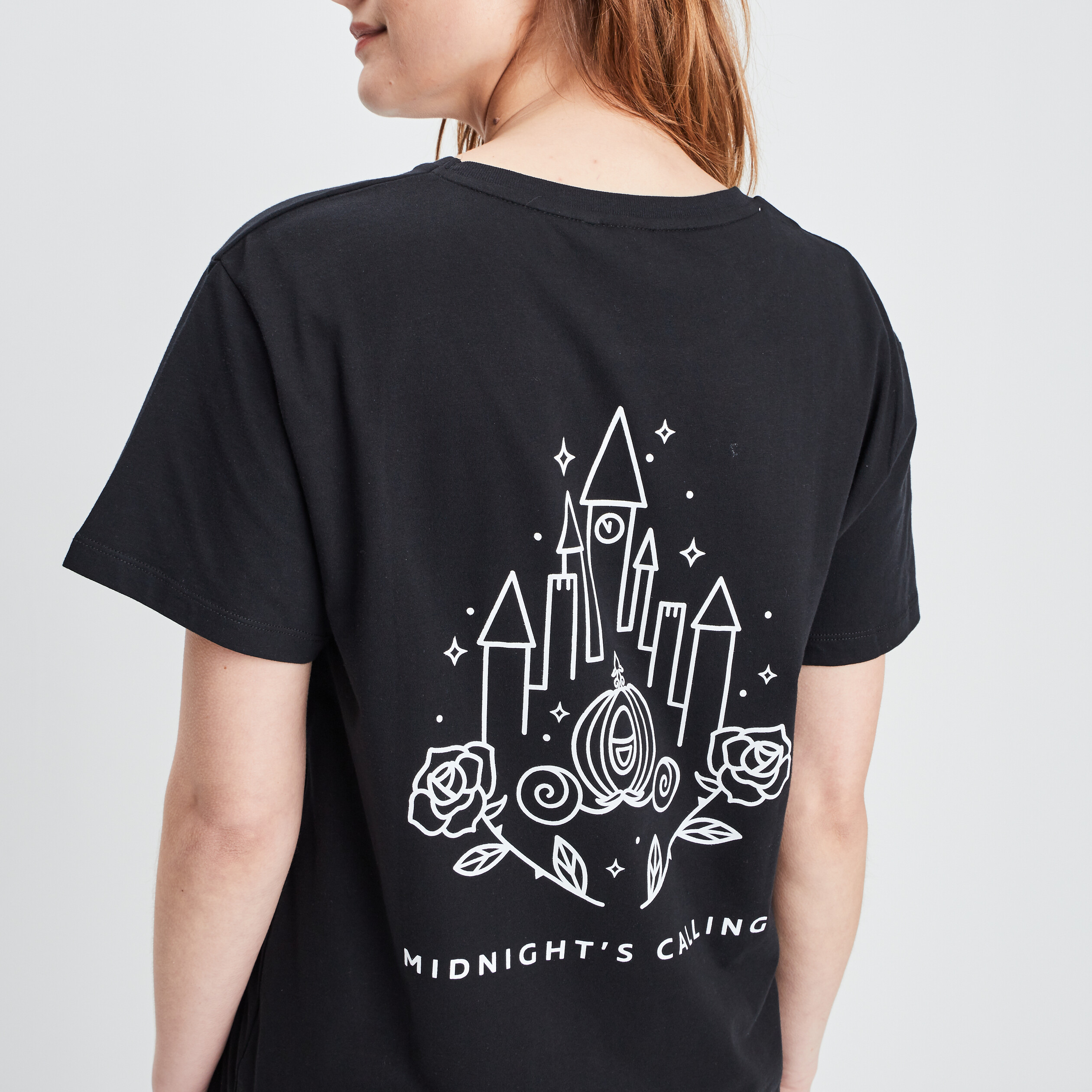 T shirt Cendrillon noir femme