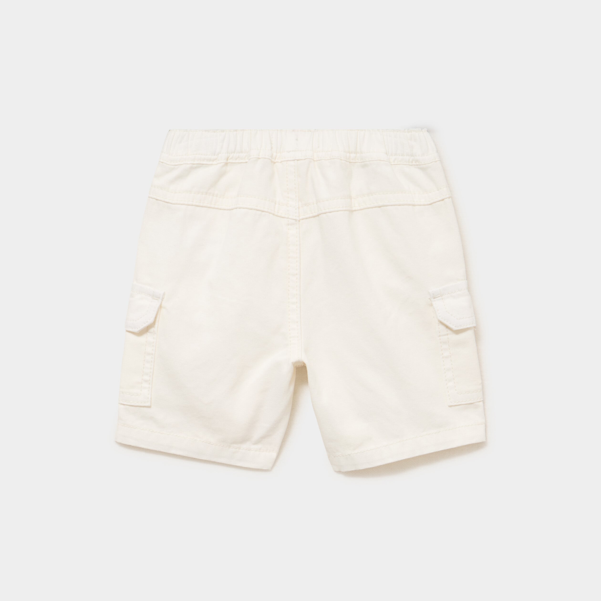 Bermuda cargo coton ecru b&eacute;b&eacute; gar&ccedil;on