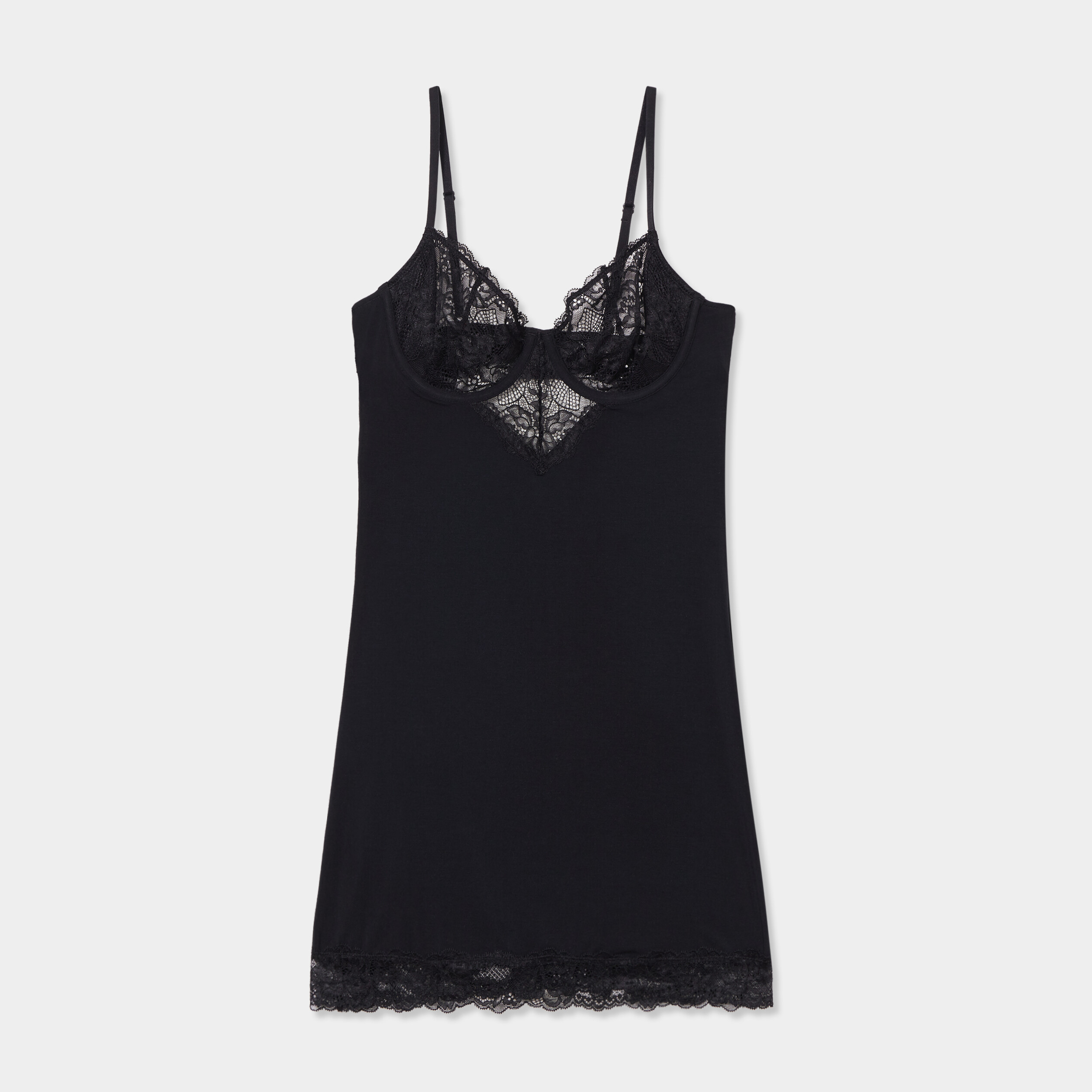 nuisette courte avec dentelle noir femme Nuisette courte avec dentelle noir femme