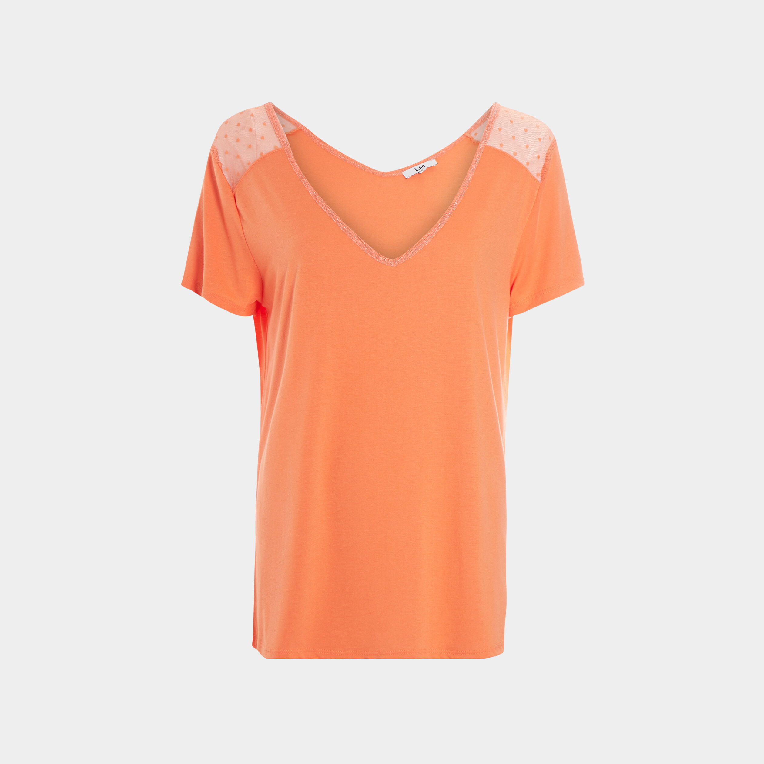 T shirt corail femme top