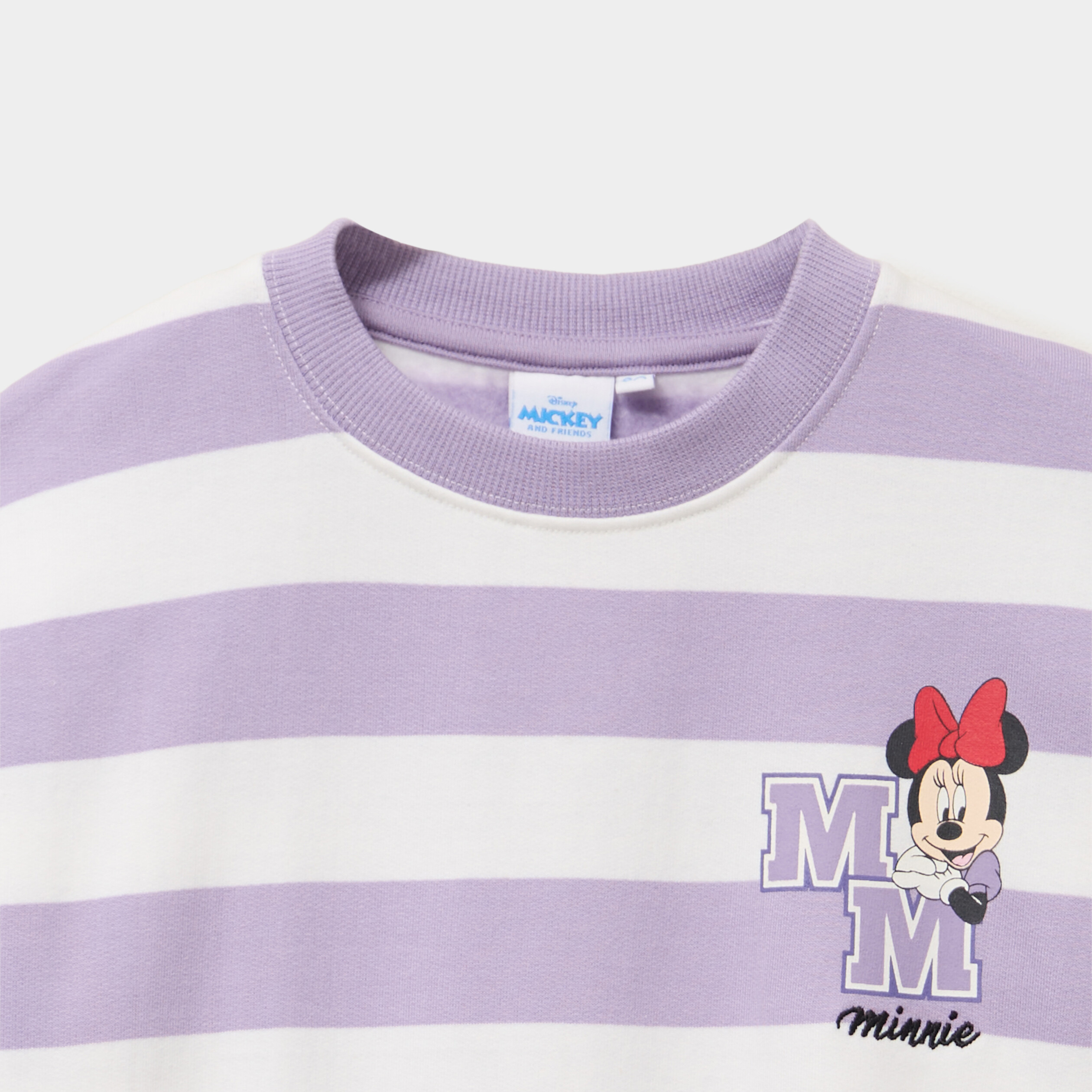 Sweat col rond manches longues Minnie multicolore fille
