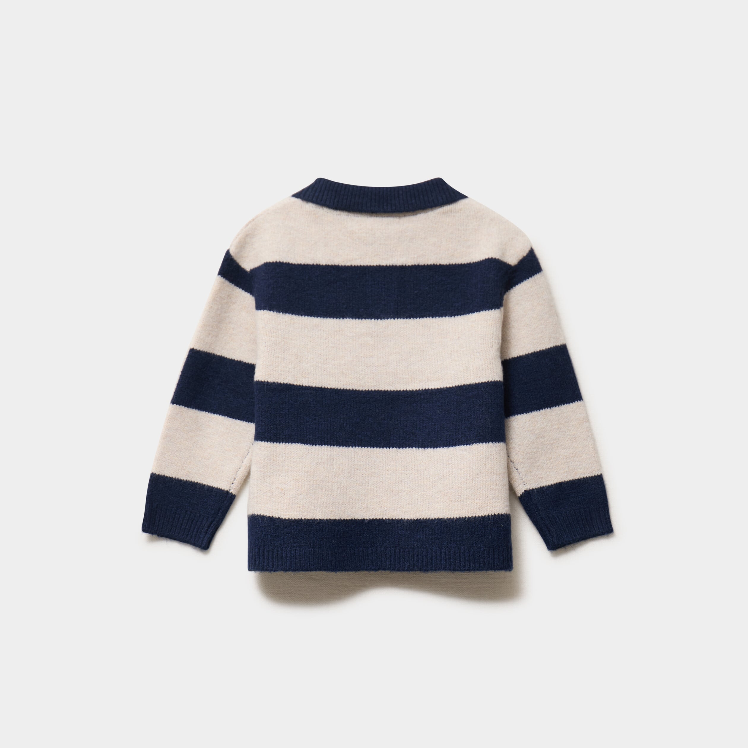 Pull col polo manches longues beige b&eacute;b&eacute; gar&ccedil;on